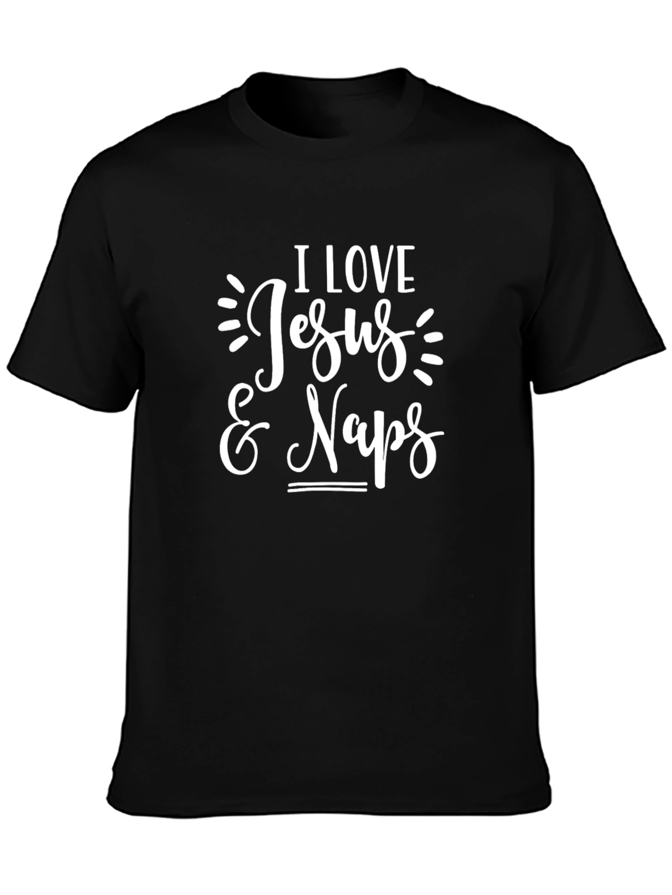 I Love Jesus & Naps Black T-Shirt