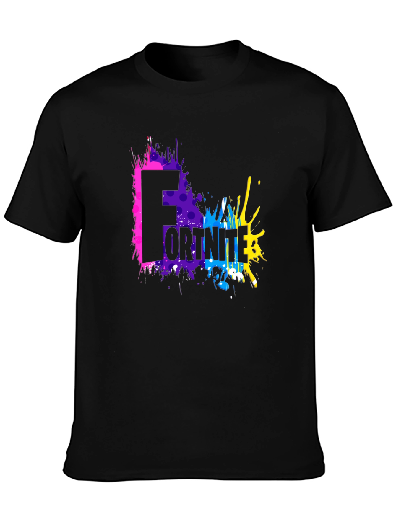 Fortnite Splatter Graphic Black T-Shirt