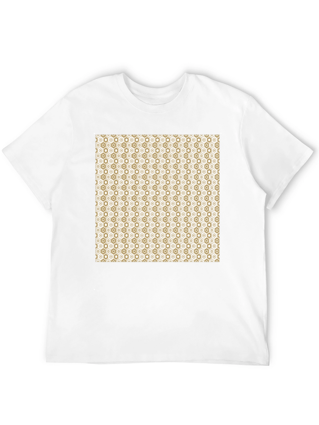 Geometric Pattern Black Cotton Tee