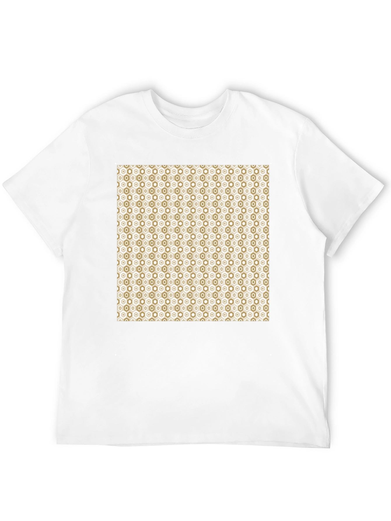 Geometric Pattern Black Cotton Tee