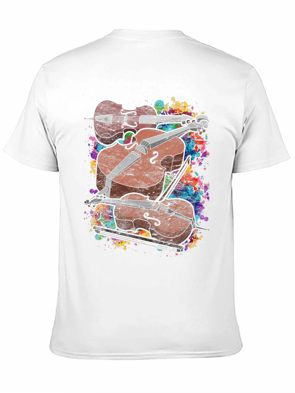Musical T-Shirt - Stacked Violins Graphic Tee