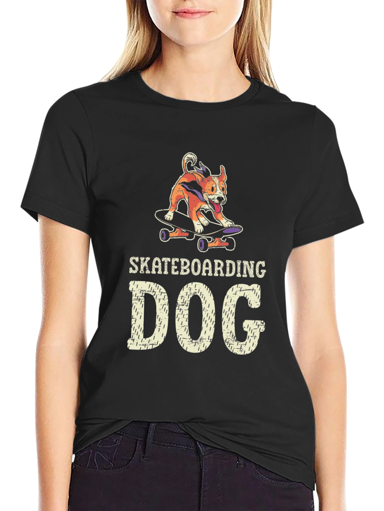 Skateboarding Dog Graphic Tee - Unique Dog Lover T-Shirt