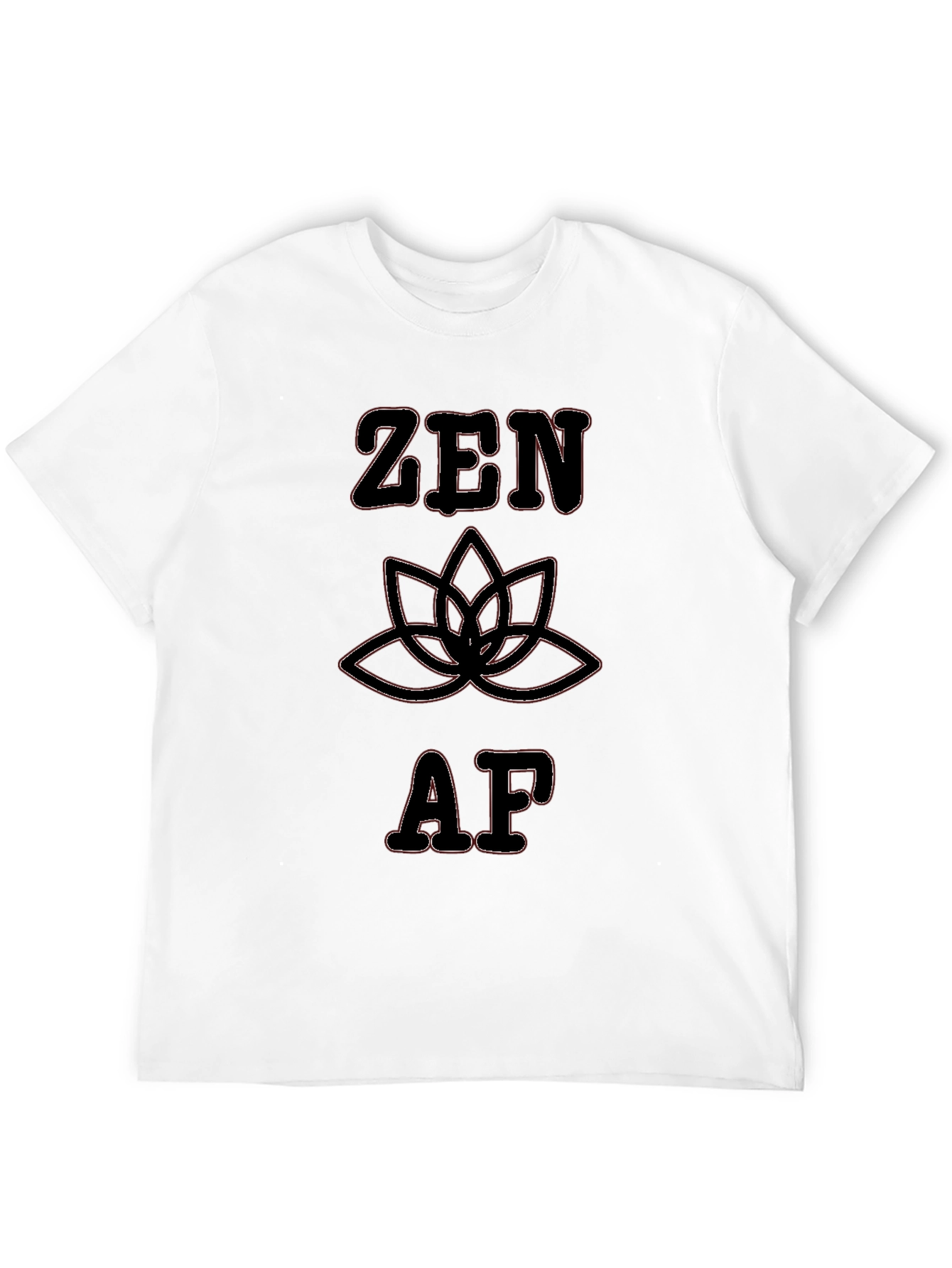 Zen AF Black T-Shirt - Lotus Flower Design