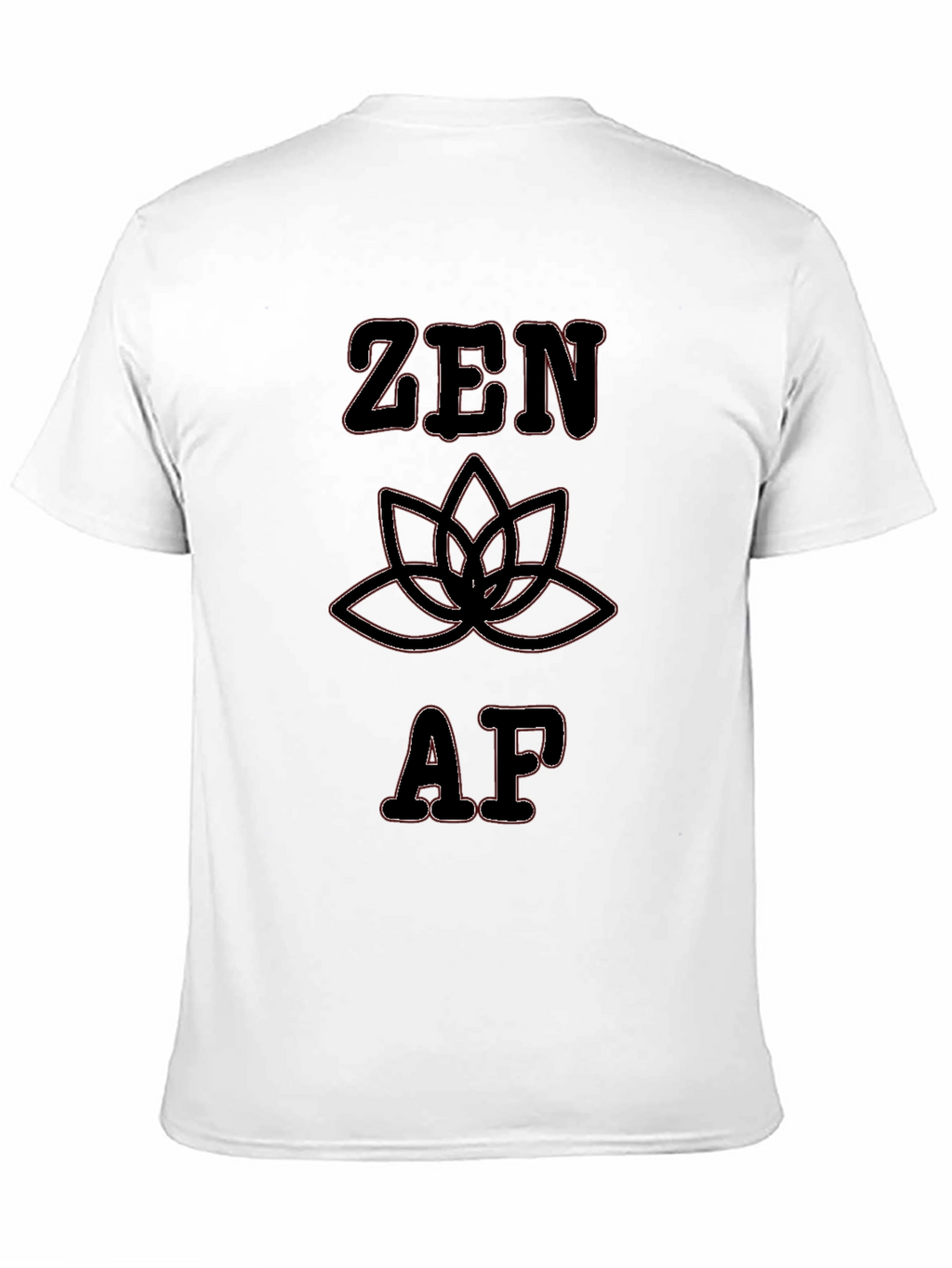 Zen AF Black T-Shirt - Lotus Flower Design