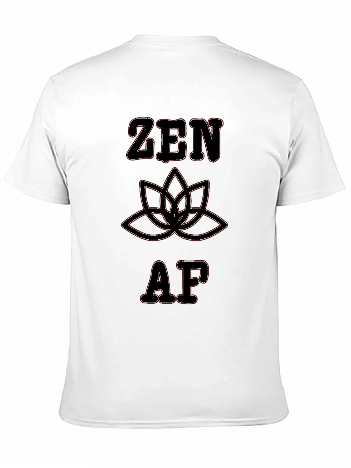 Zen AF Black T-Shirt - Lotus Flower Design