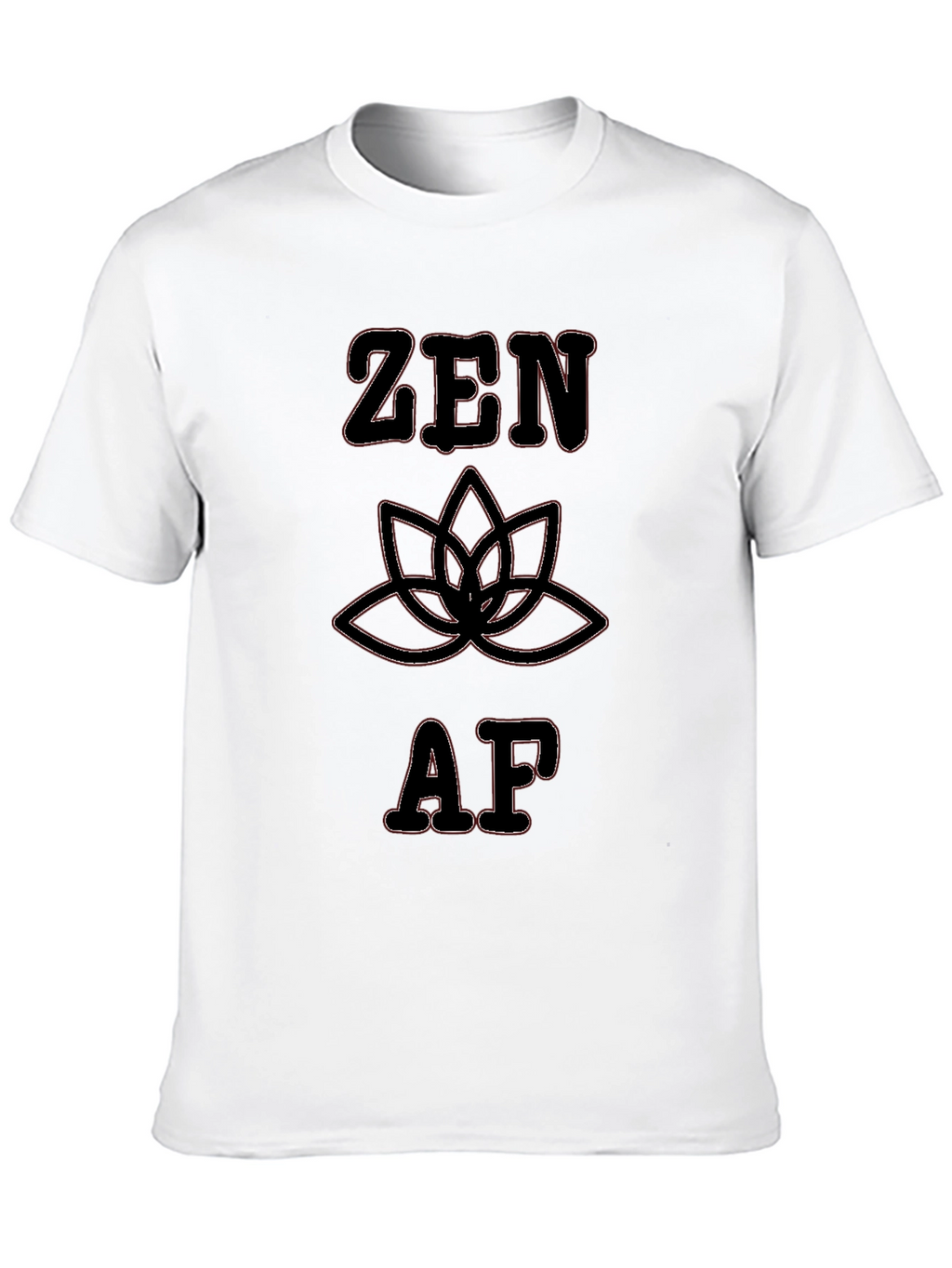 Zen AF Black T-Shirt - Lotus Flower Design