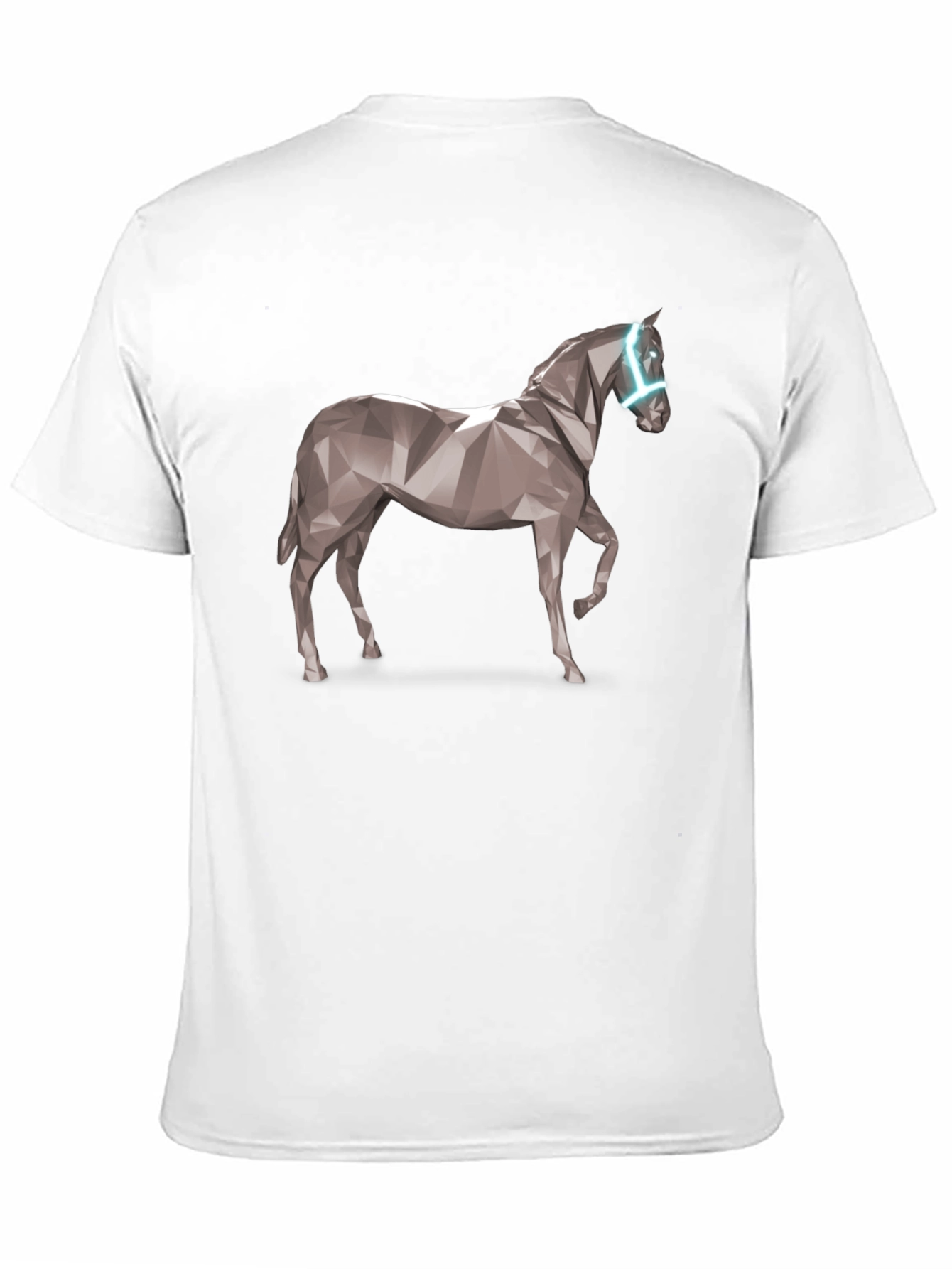 Geometric Horse Graphic Tee - Black