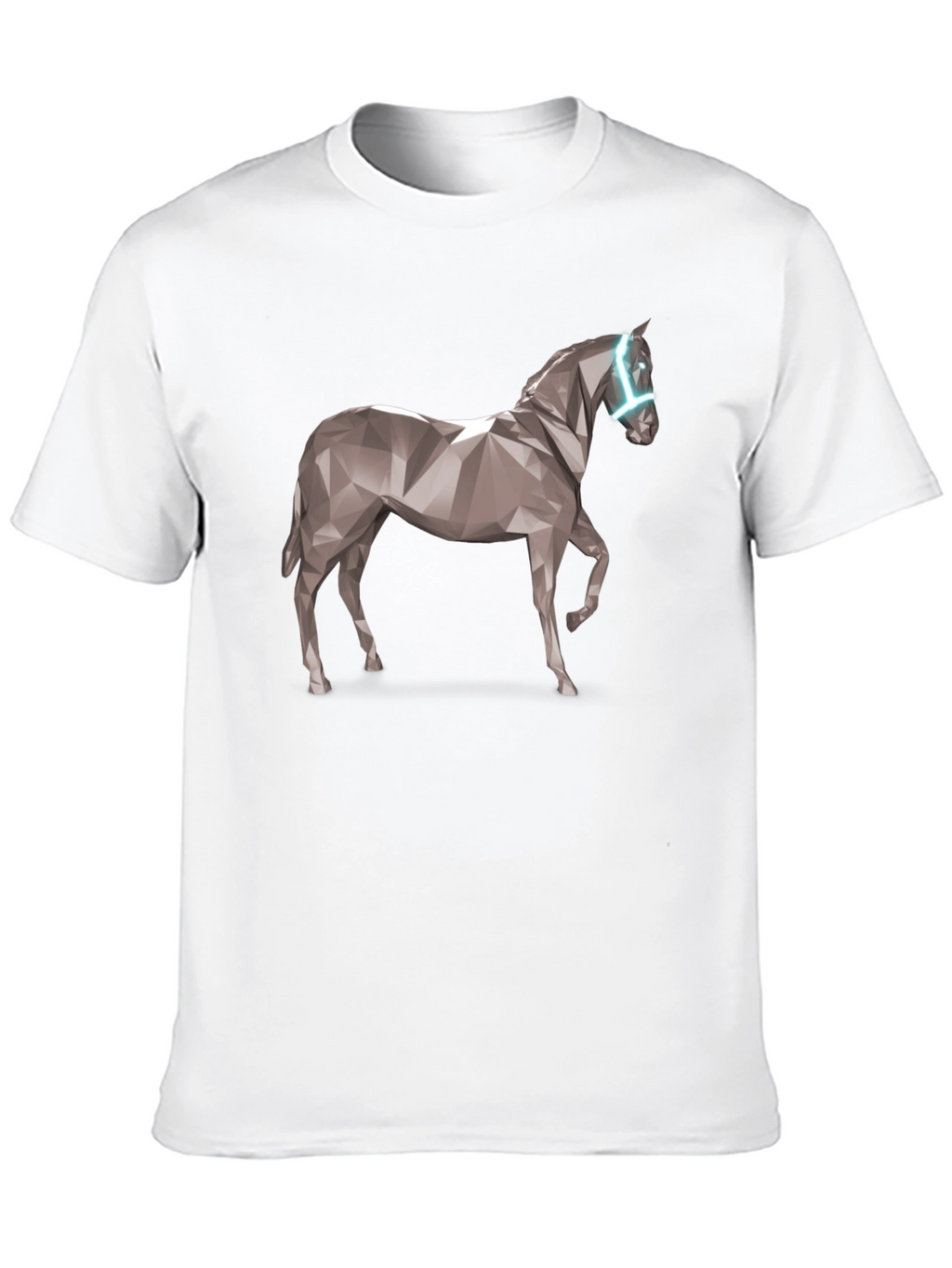 Geometric Horse Graphic Tee - Black