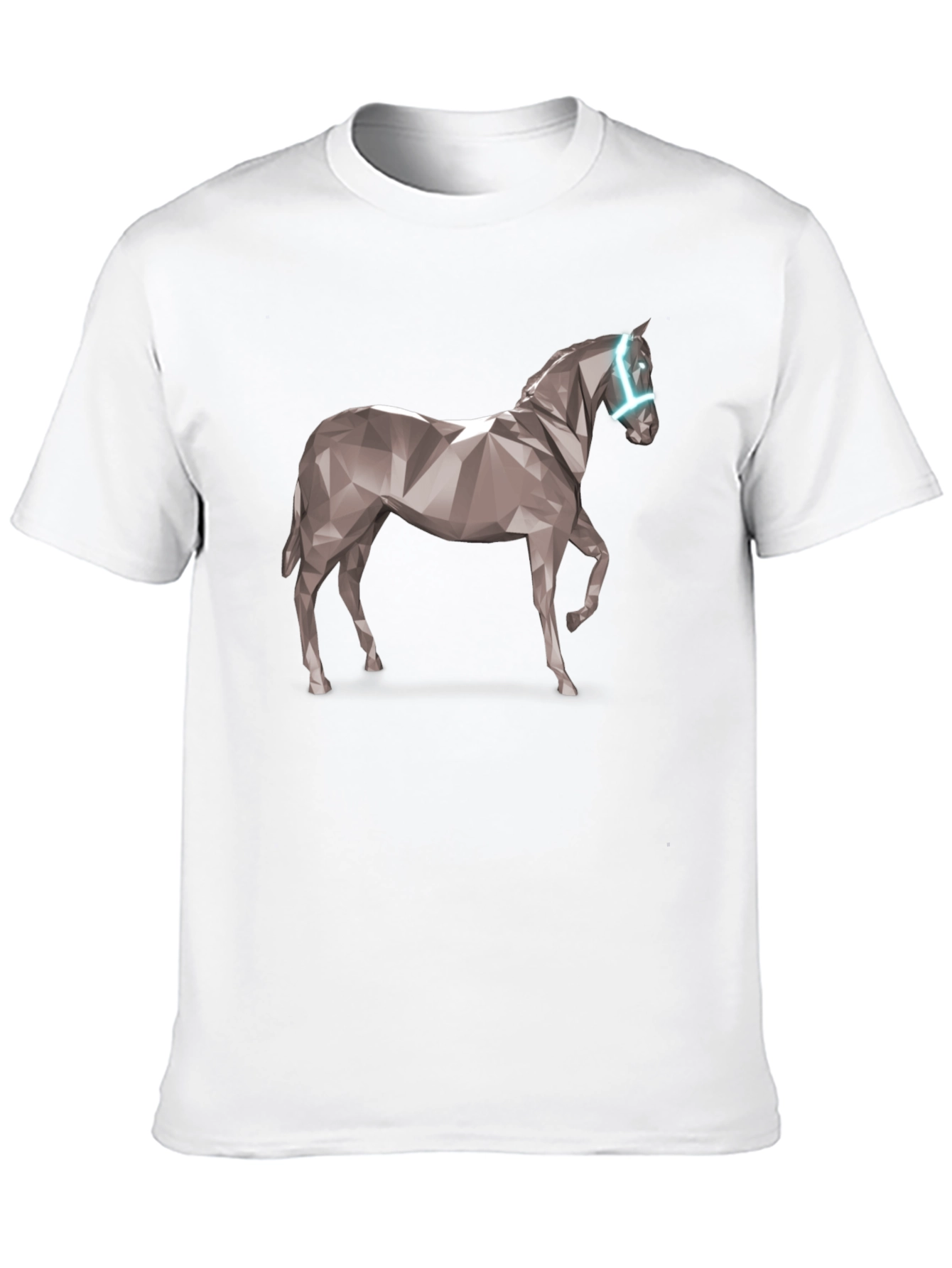Geometric Horse Graphic Tee - Black