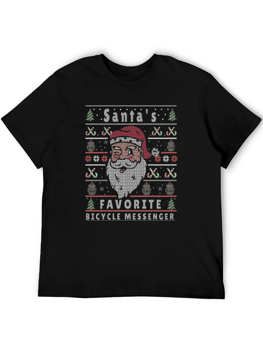 Santas Favorite Bicycle Messenger T-Shirt