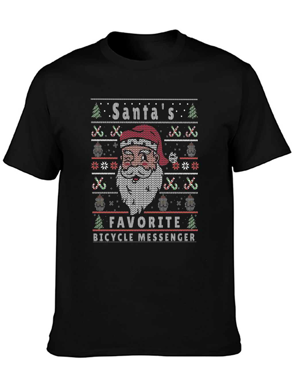 Santas Favorite Bicycle Messenger T-Shirt