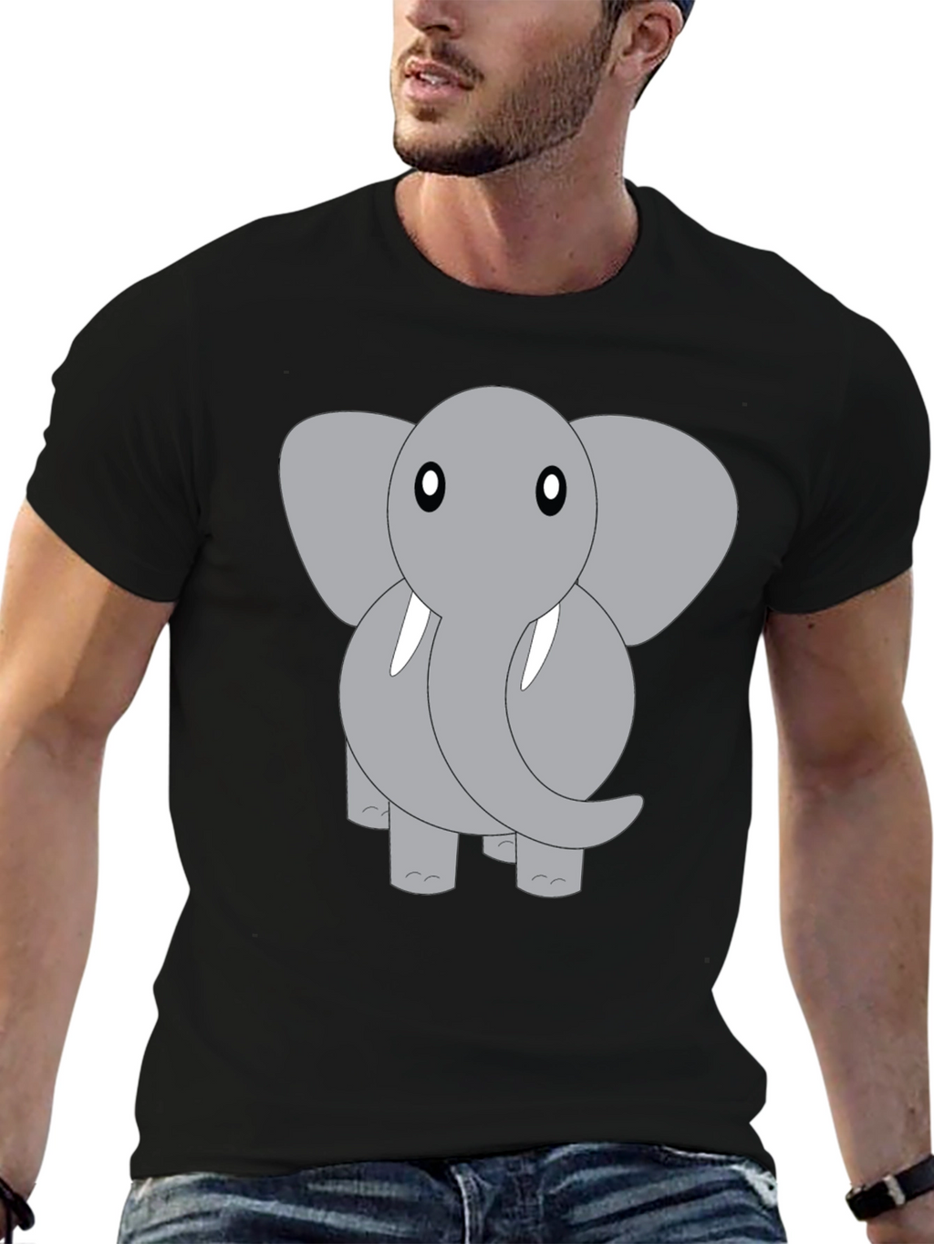 Elephant Graphic Tee - Cute Animal Design