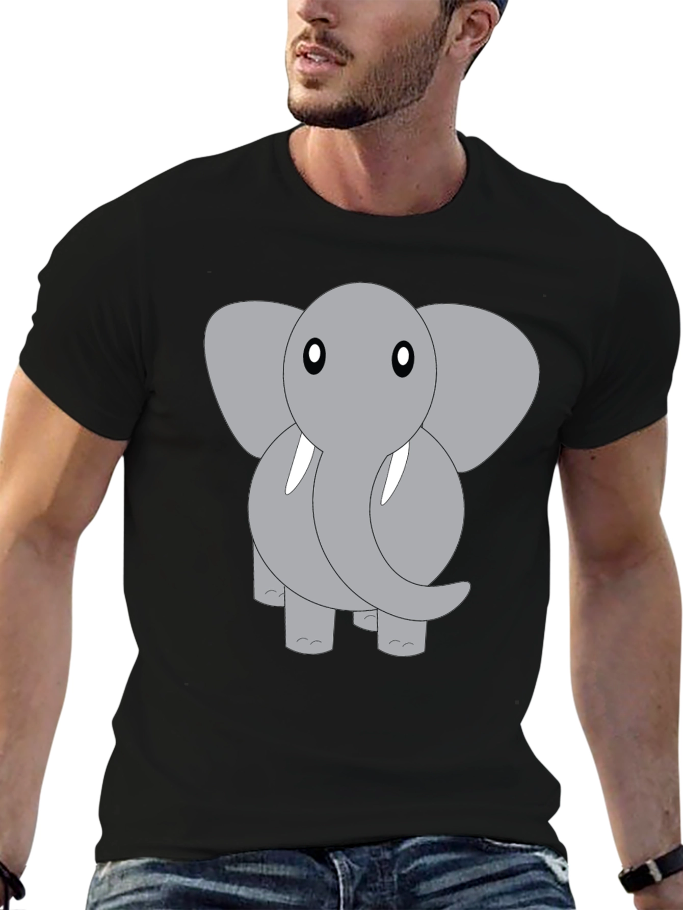 Elephant Graphic Tee - Cute Animal Design