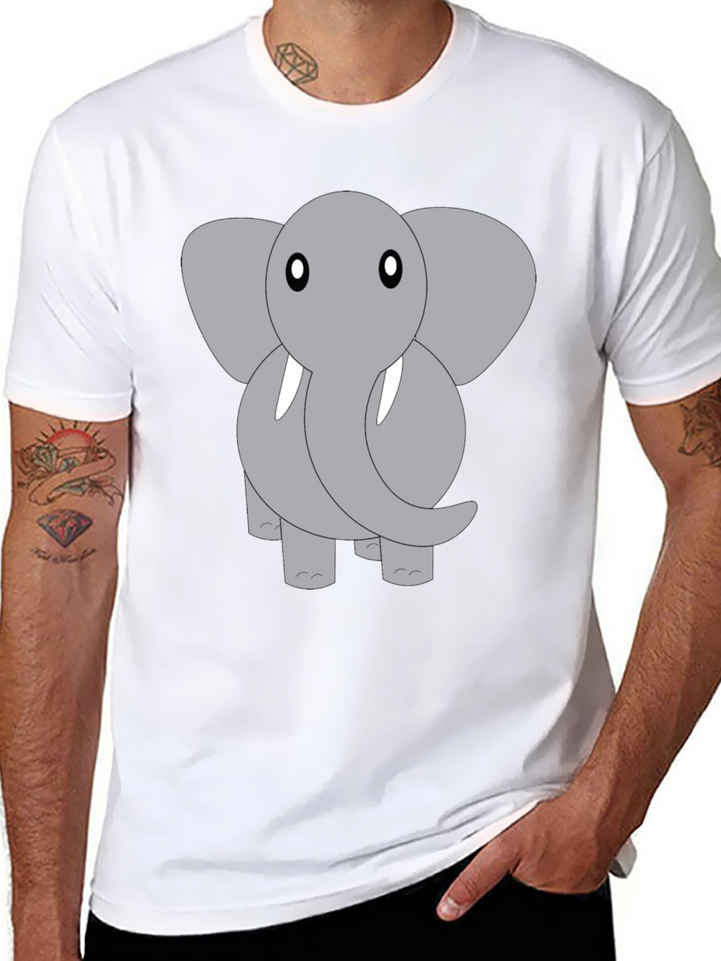 Elephant Graphic Tee - Cute Animal Design