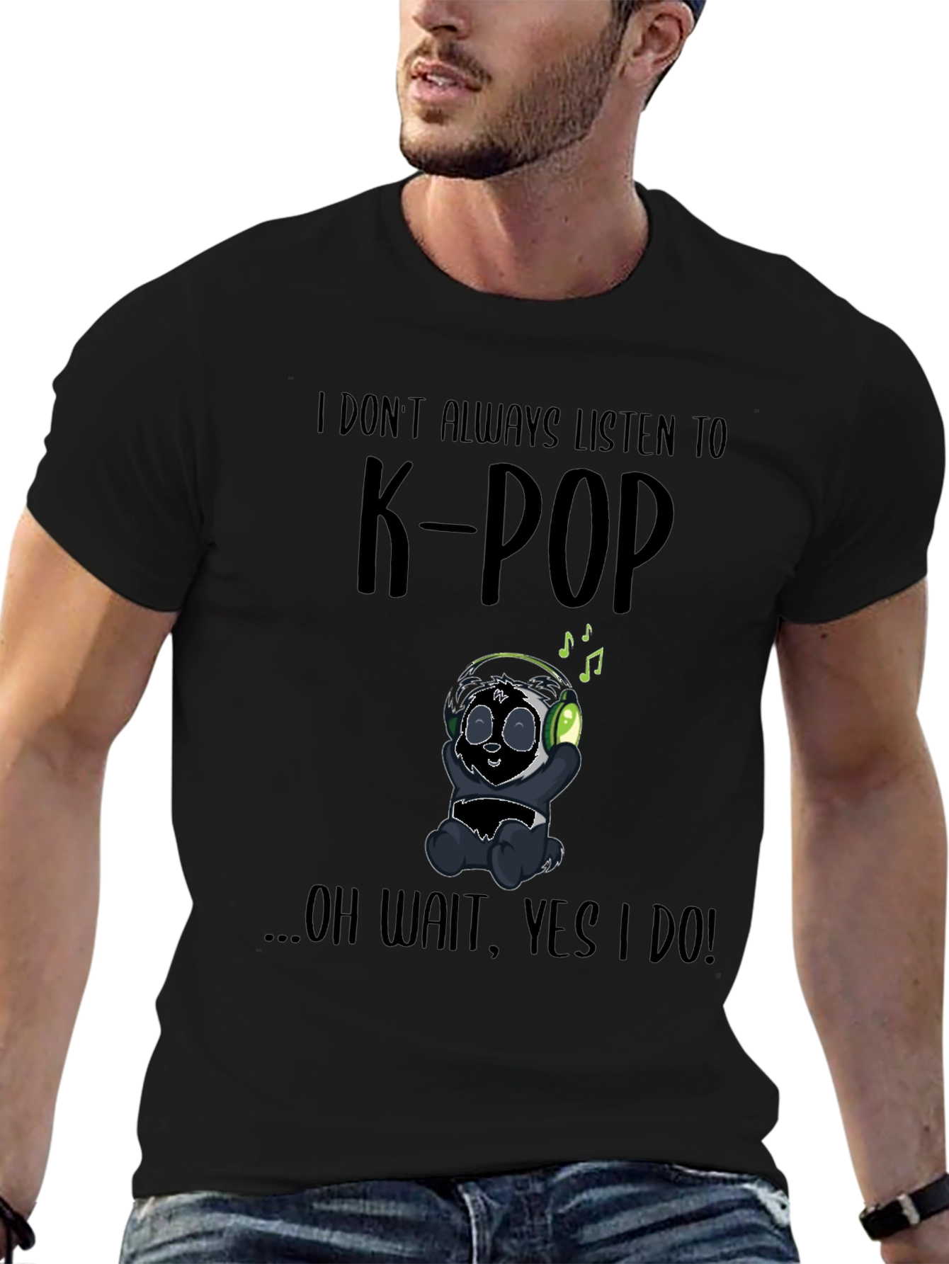 K-Pop Panda Graphic T-Shirt