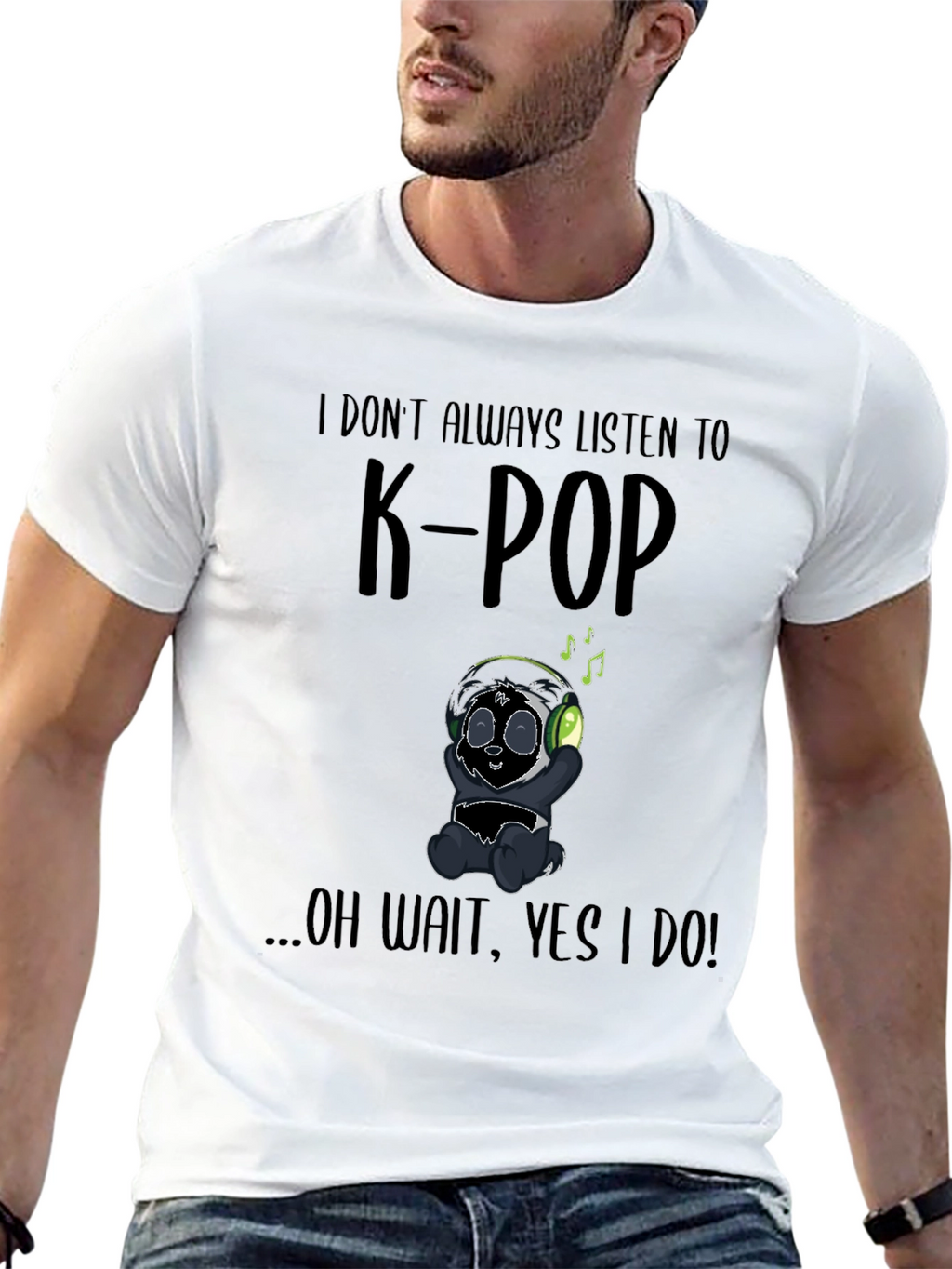 K-Pop Panda Graphic T-Shirt