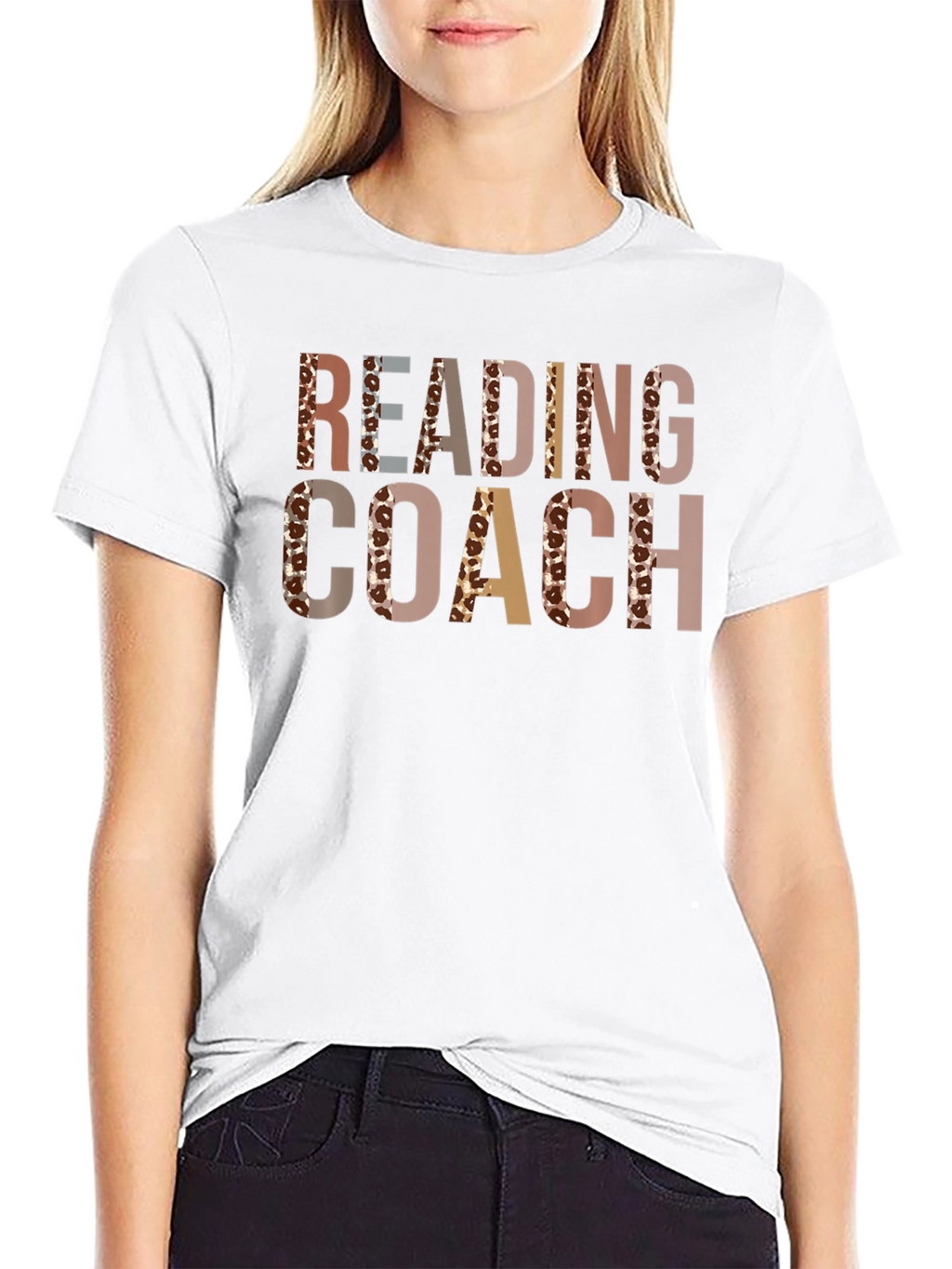 Reading Coach Leopard Print Graphic Tee