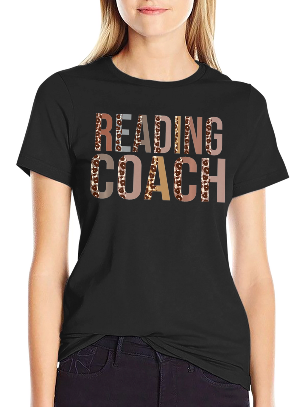 Reading Coach Leopard Print Graphic Tee