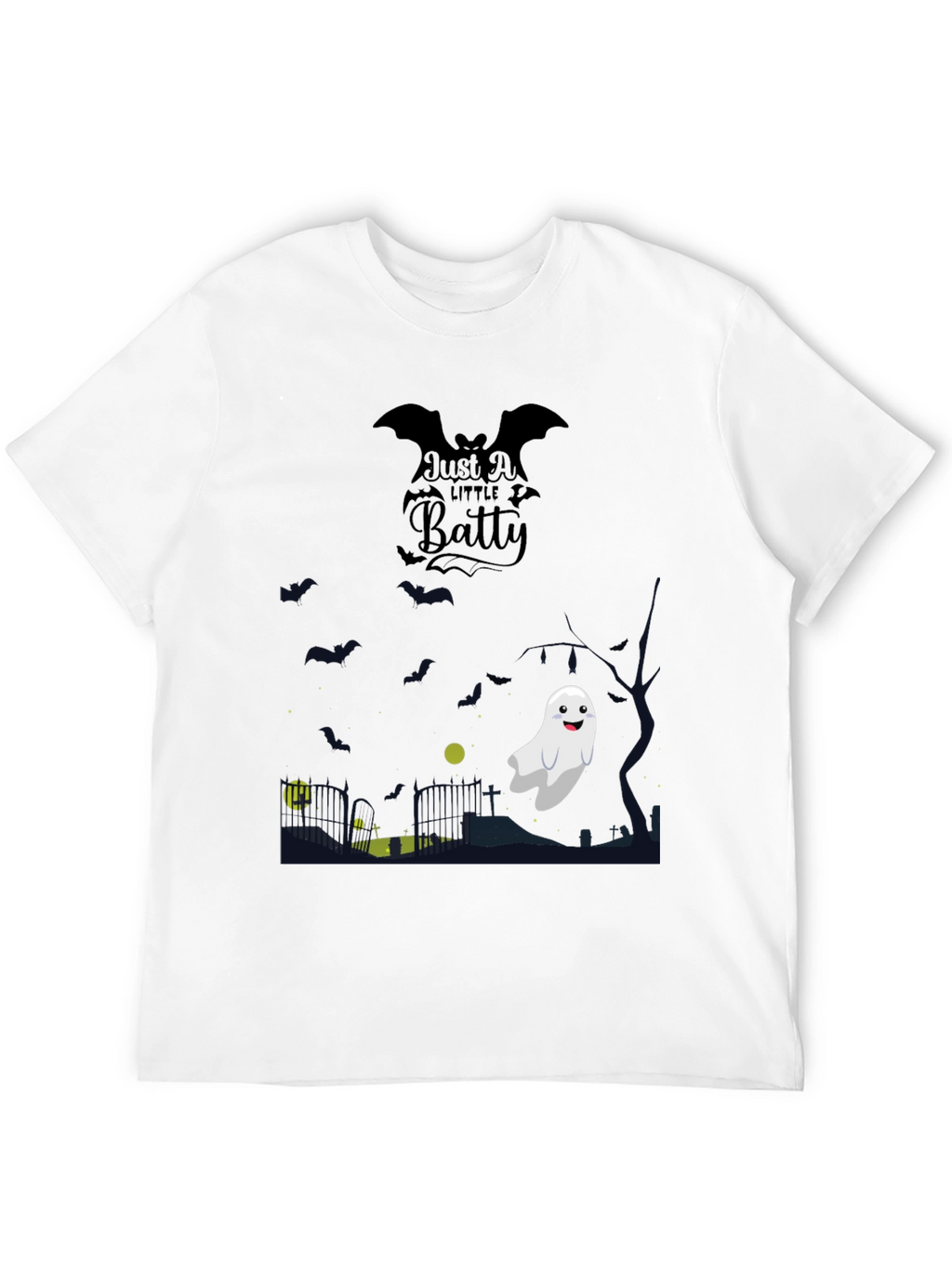 Halloween Batty Ghost Graphic Tee