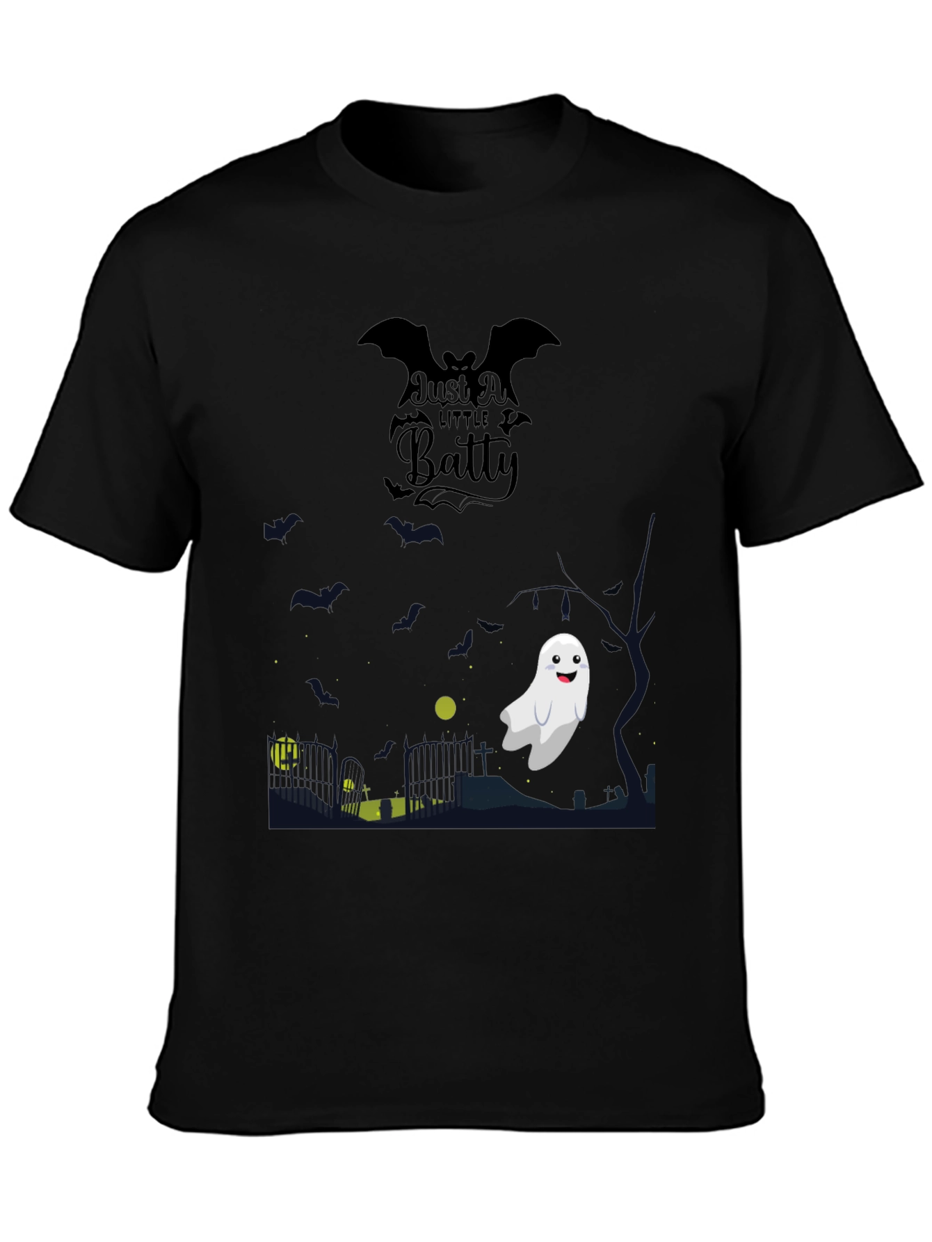 Halloween Batty Ghost Graphic Tee