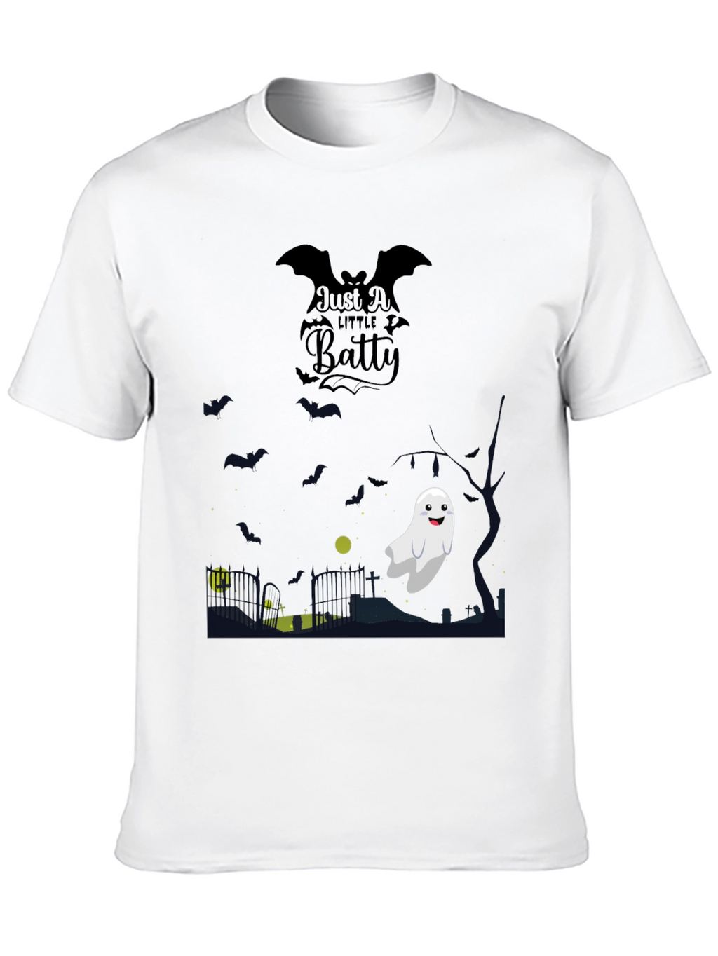 Halloween Batty Ghost Graphic Tee