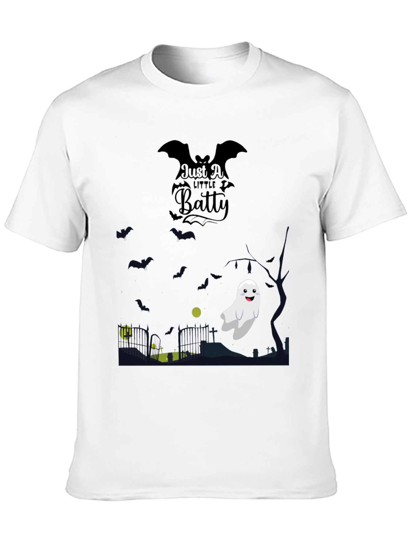 Halloween Batty Ghost Graphic Tee