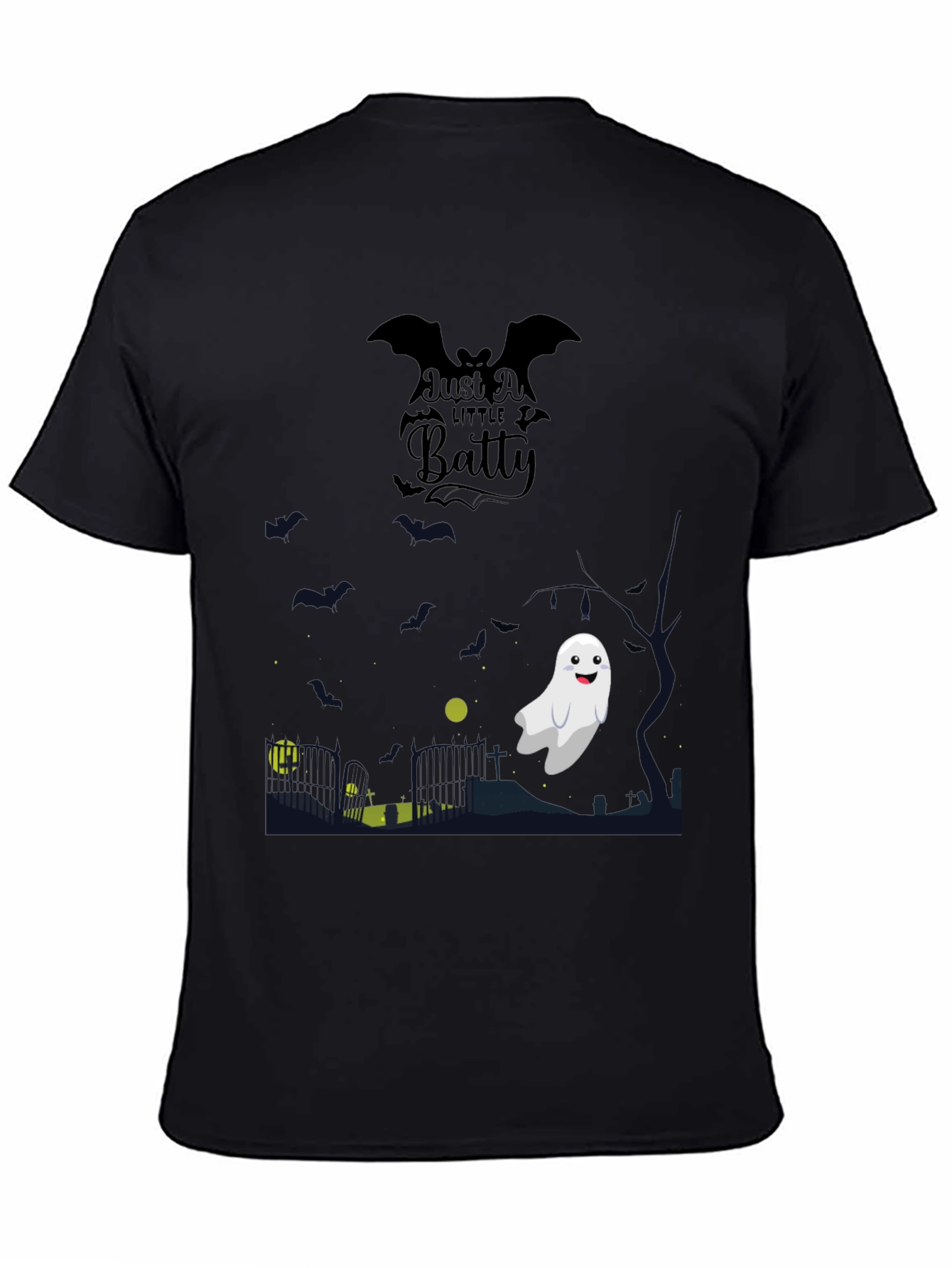 Halloween Batty Ghost Graphic Tee