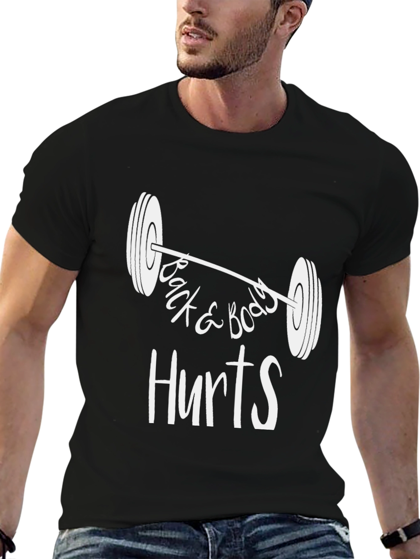 Funny Workout T-Shirt - Back & Body Hurts