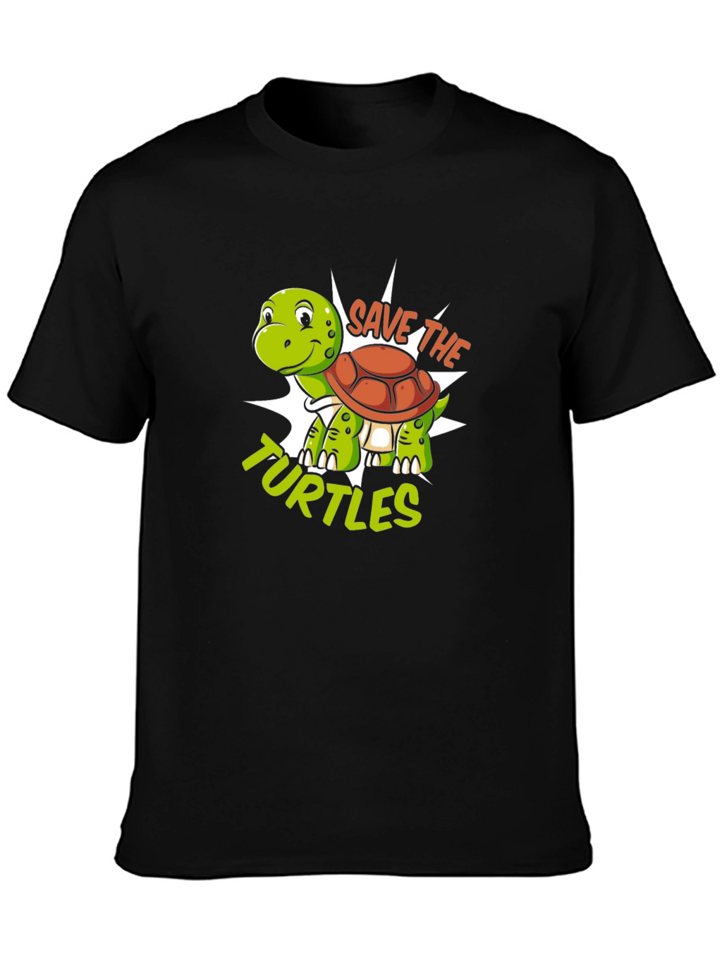 Save the Turtles Graphic Tee - Black