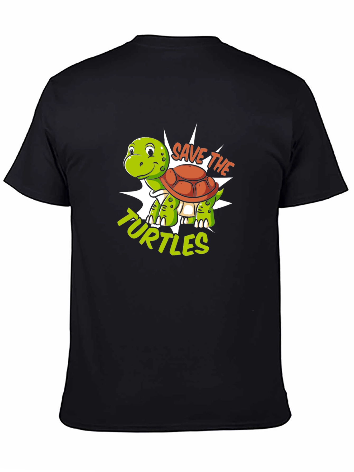 Save the Turtles Graphic Tee - Black