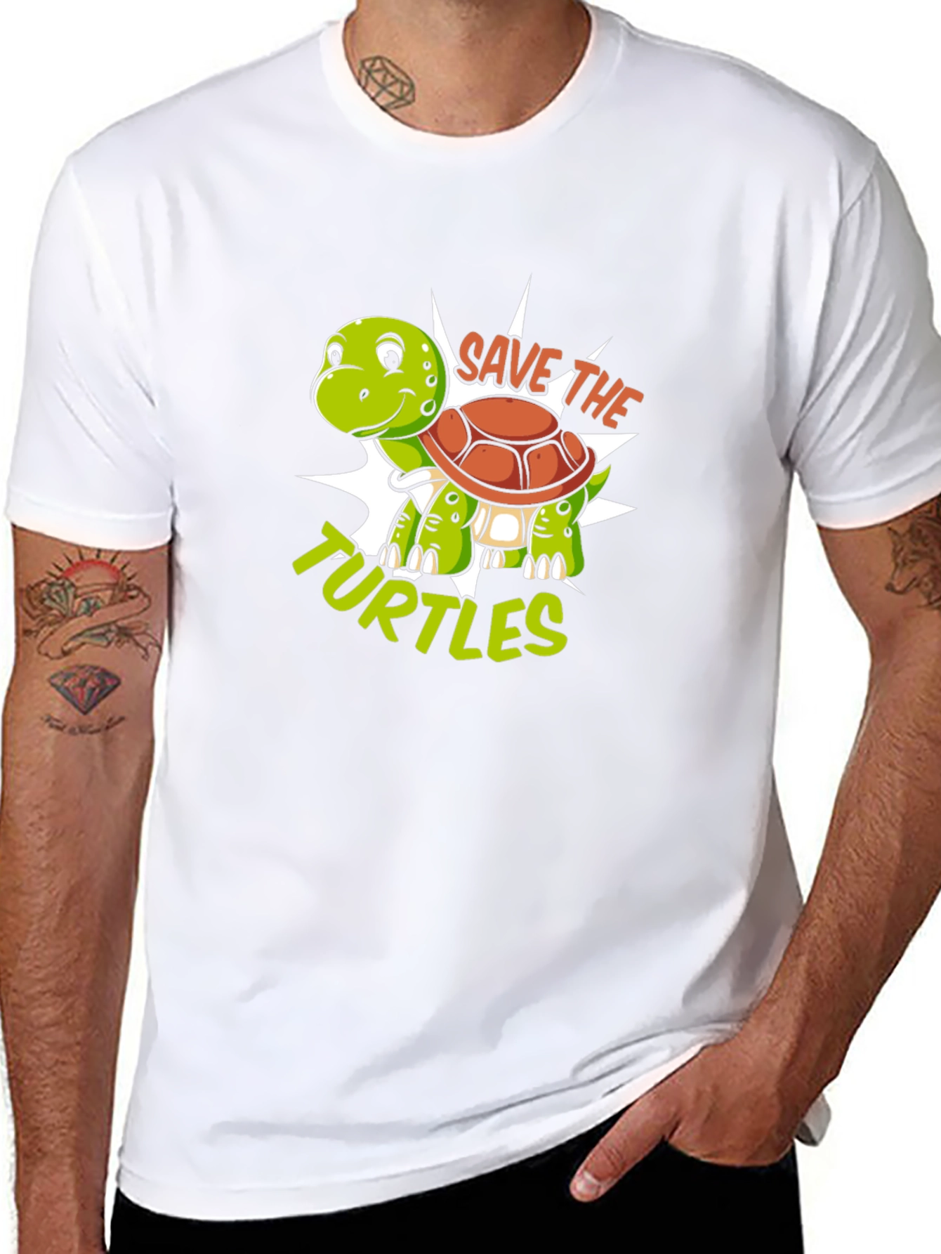 Save the Turtles Graphic Tee - Black