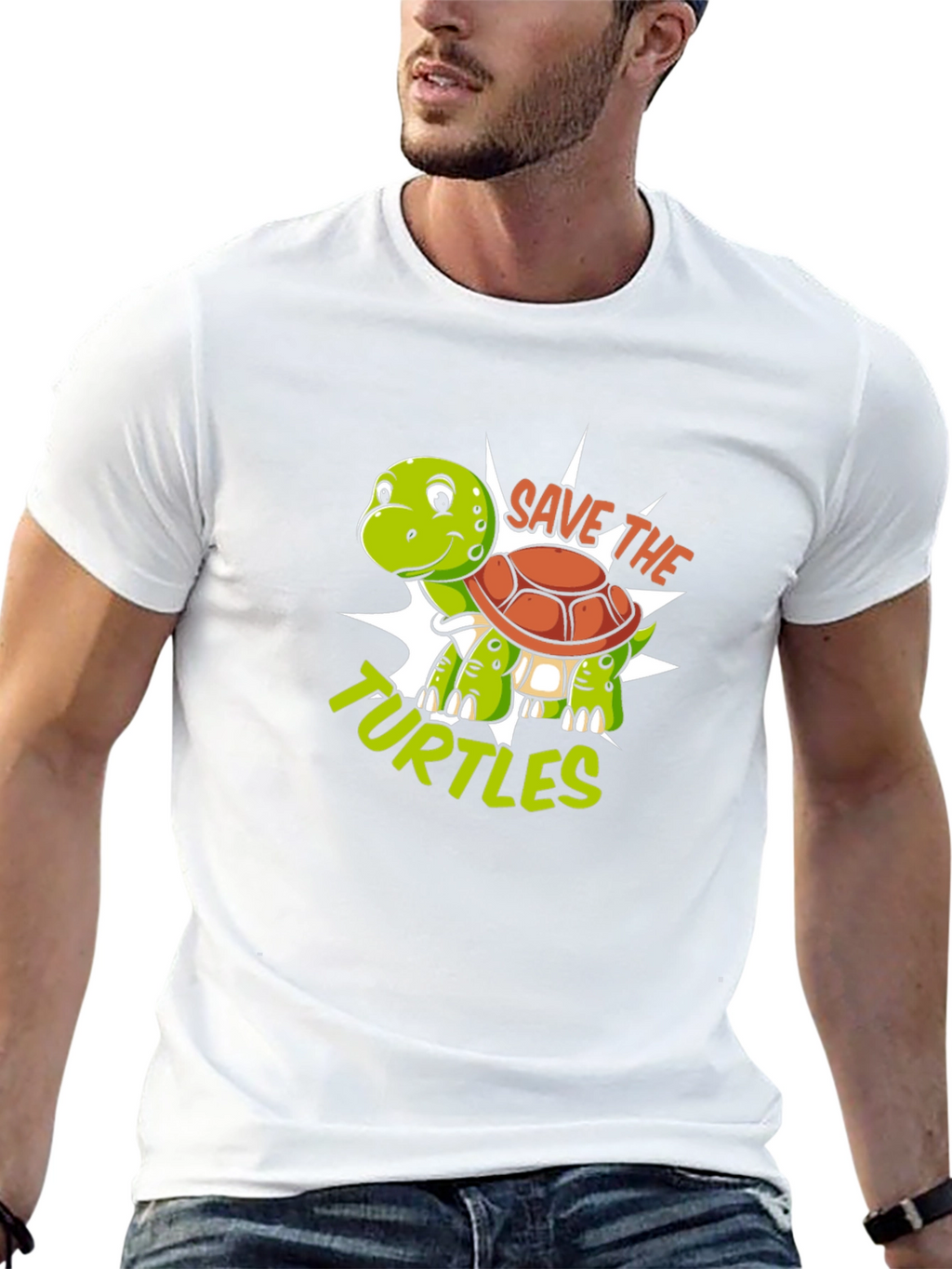 Save the Turtles Graphic Tee - Black