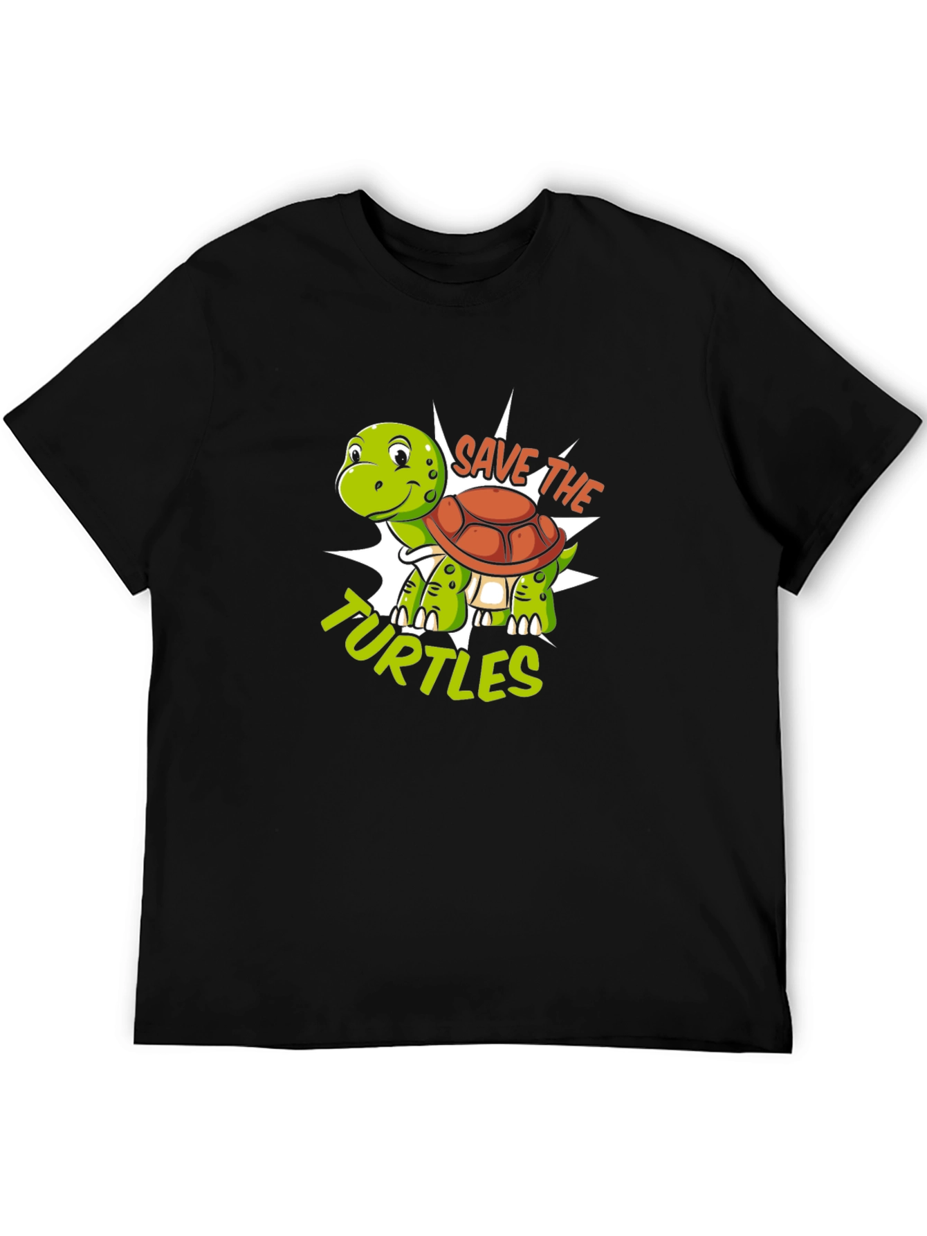 Save the Turtles Graphic Tee - Black
