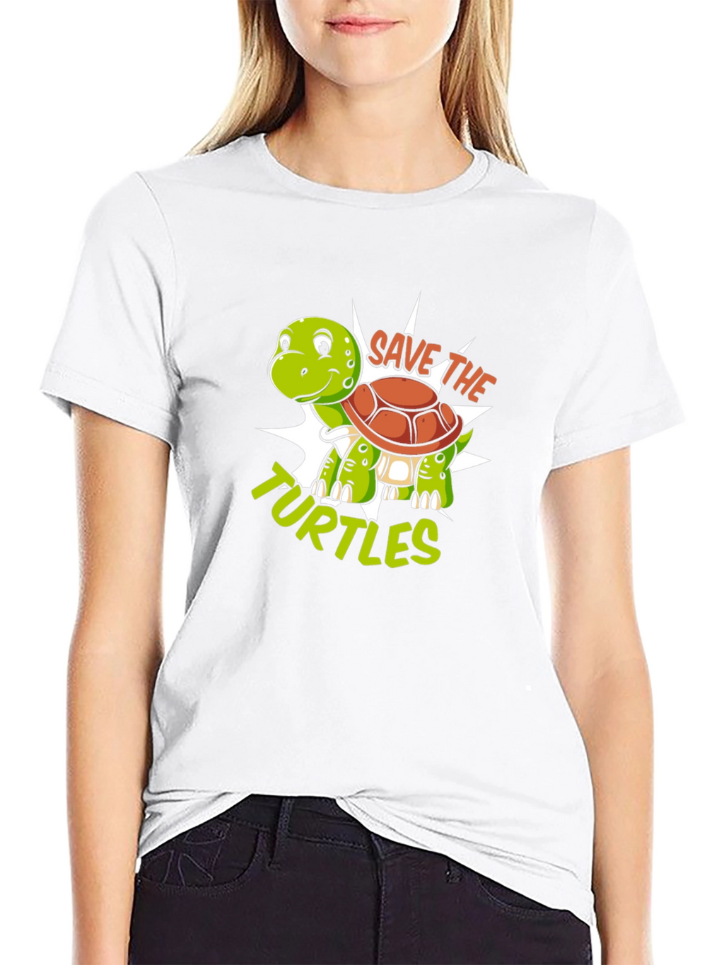 Save the Turtles Graphic Tee - Black