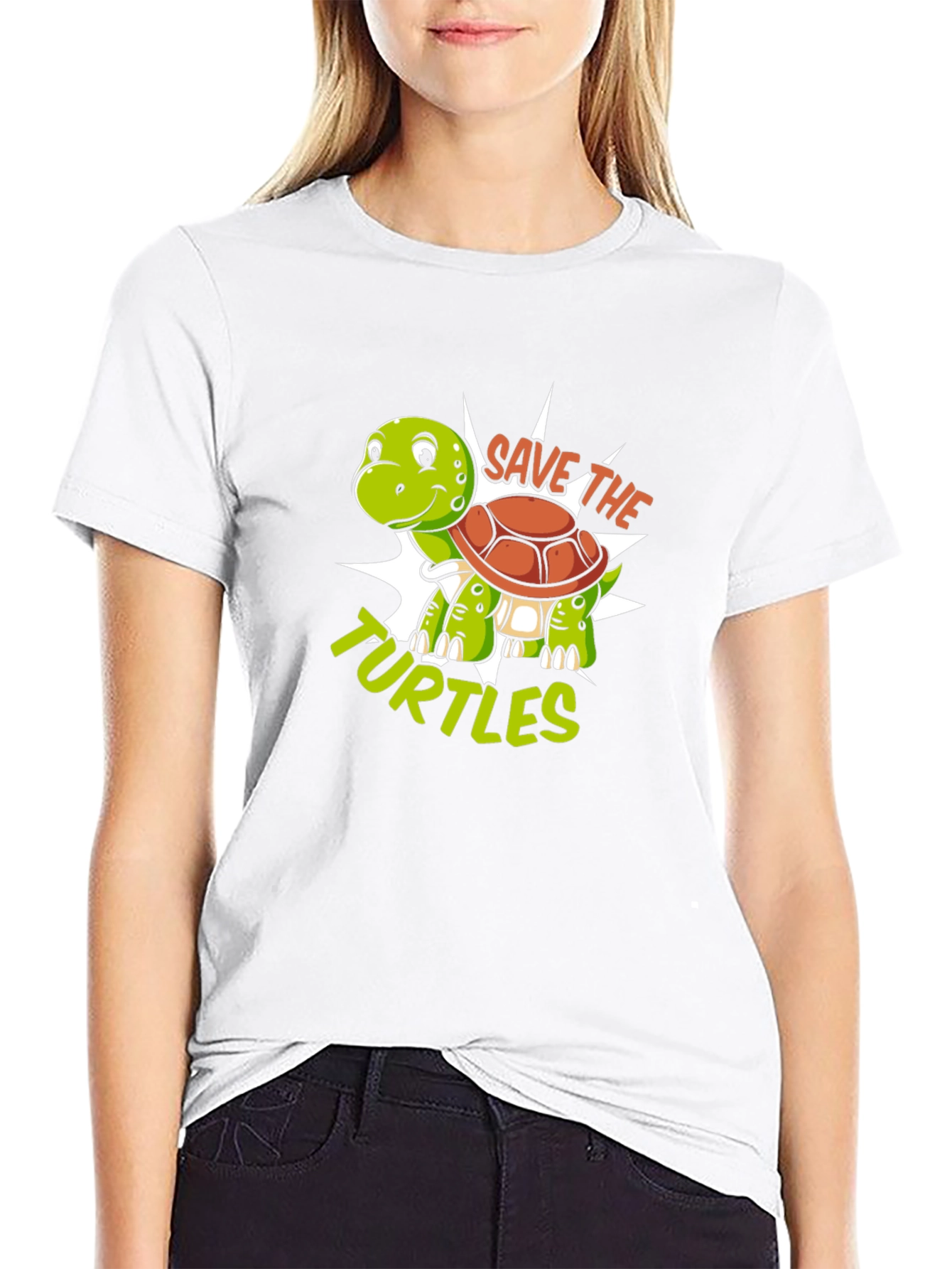 Save the Turtles Graphic Tee - Black