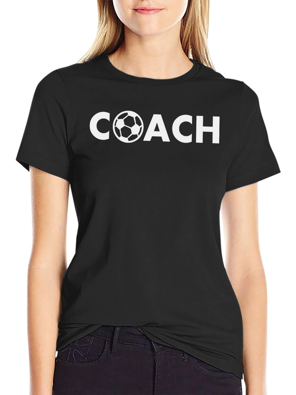Soccer Coach Graphic T-Shirt - Black