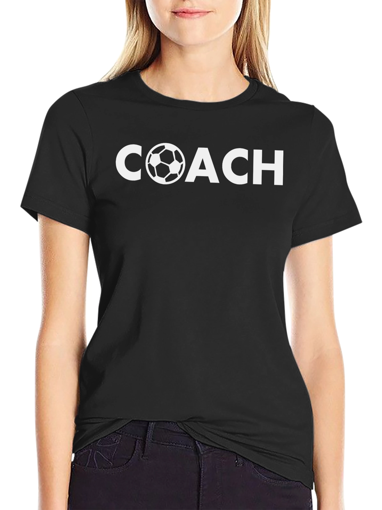 Soccer Coach Graphic T-Shirt - Black