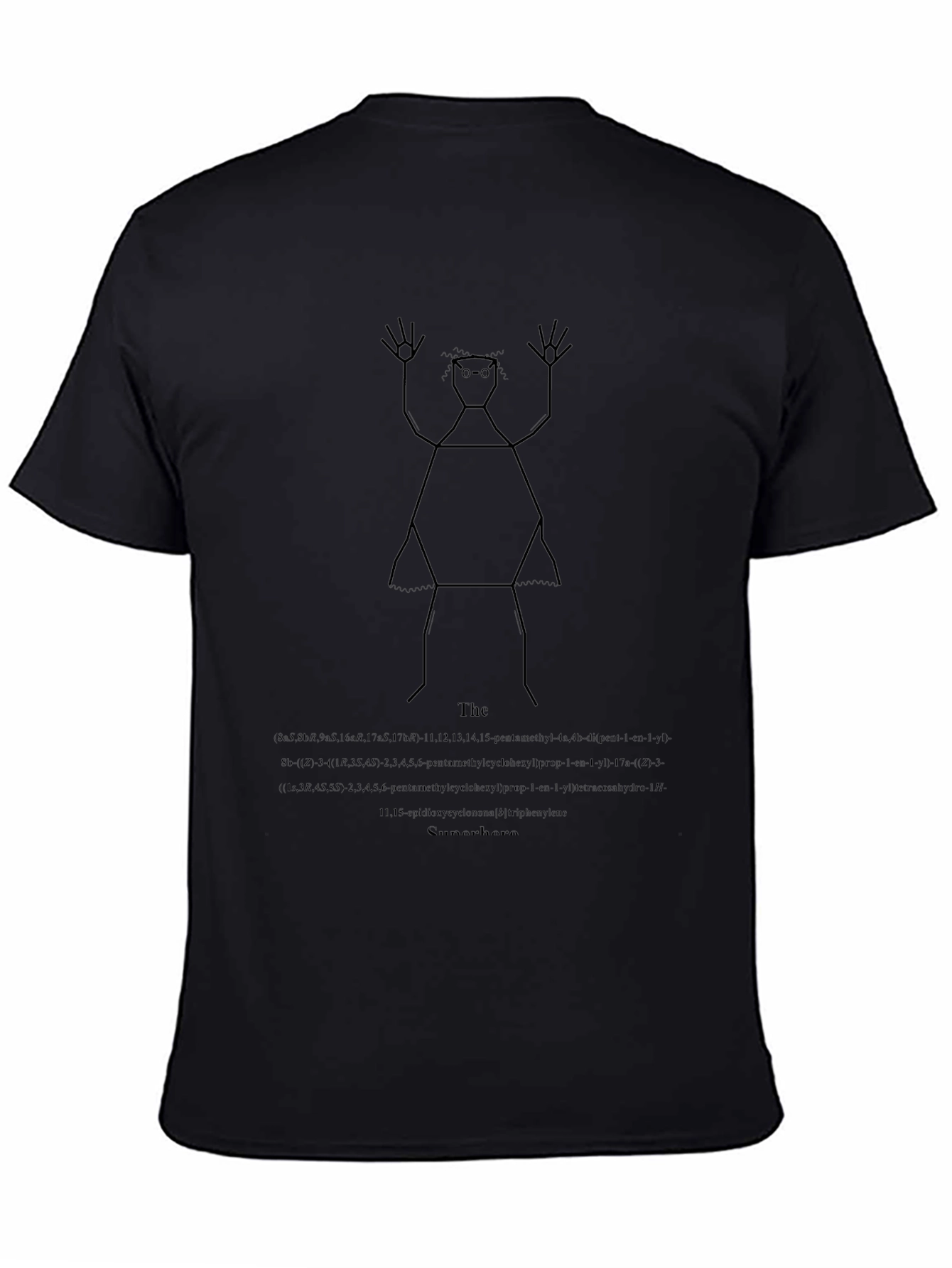 Abstract Geometric Graphic Tee - Black