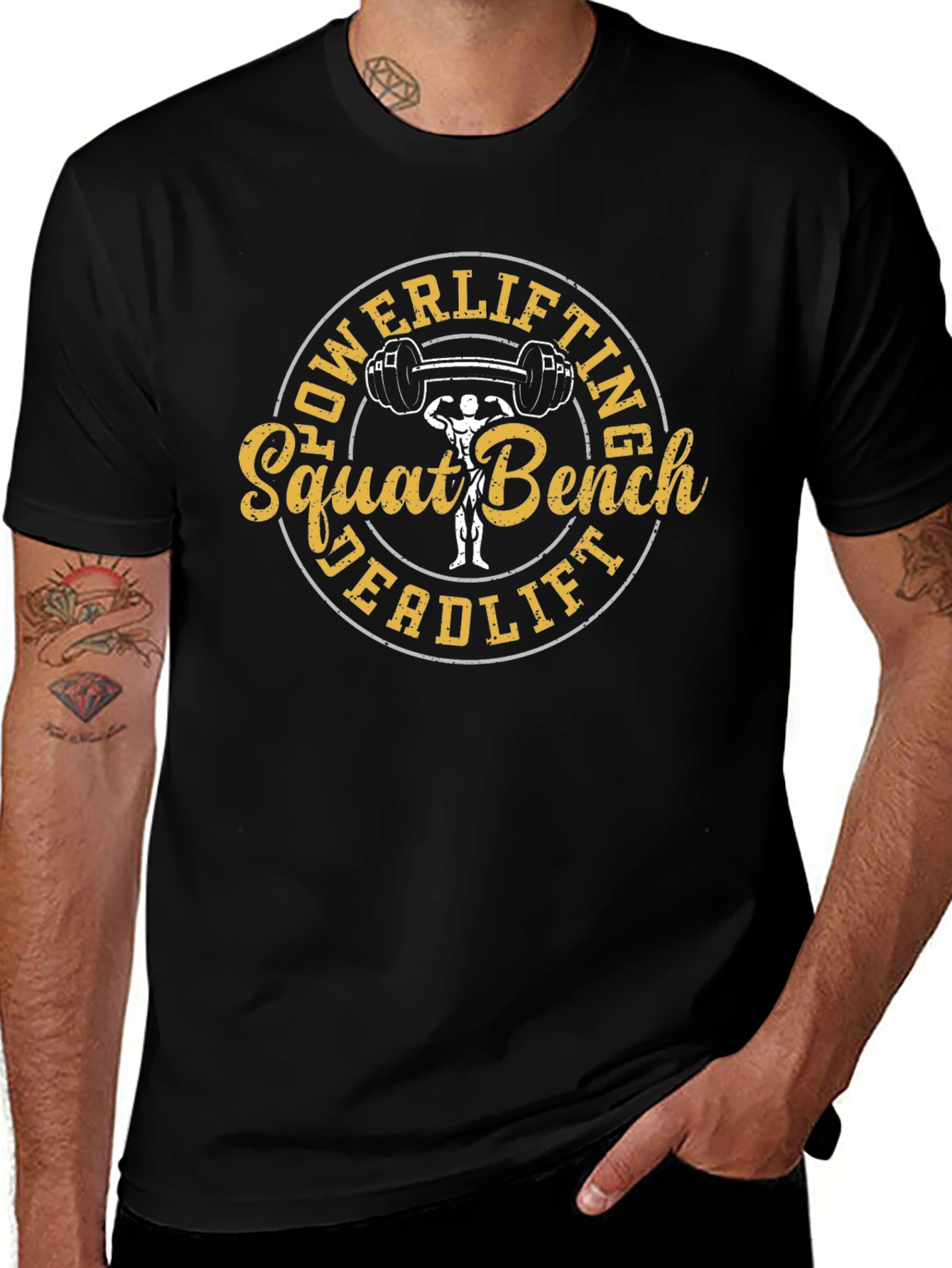 Powerlifting Squat Bench Deadlift Graphic Tee