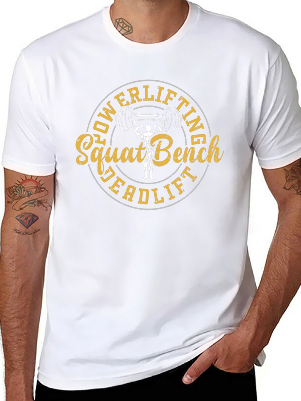 Powerlifting Squat Bench Deadlift Graphic Tee