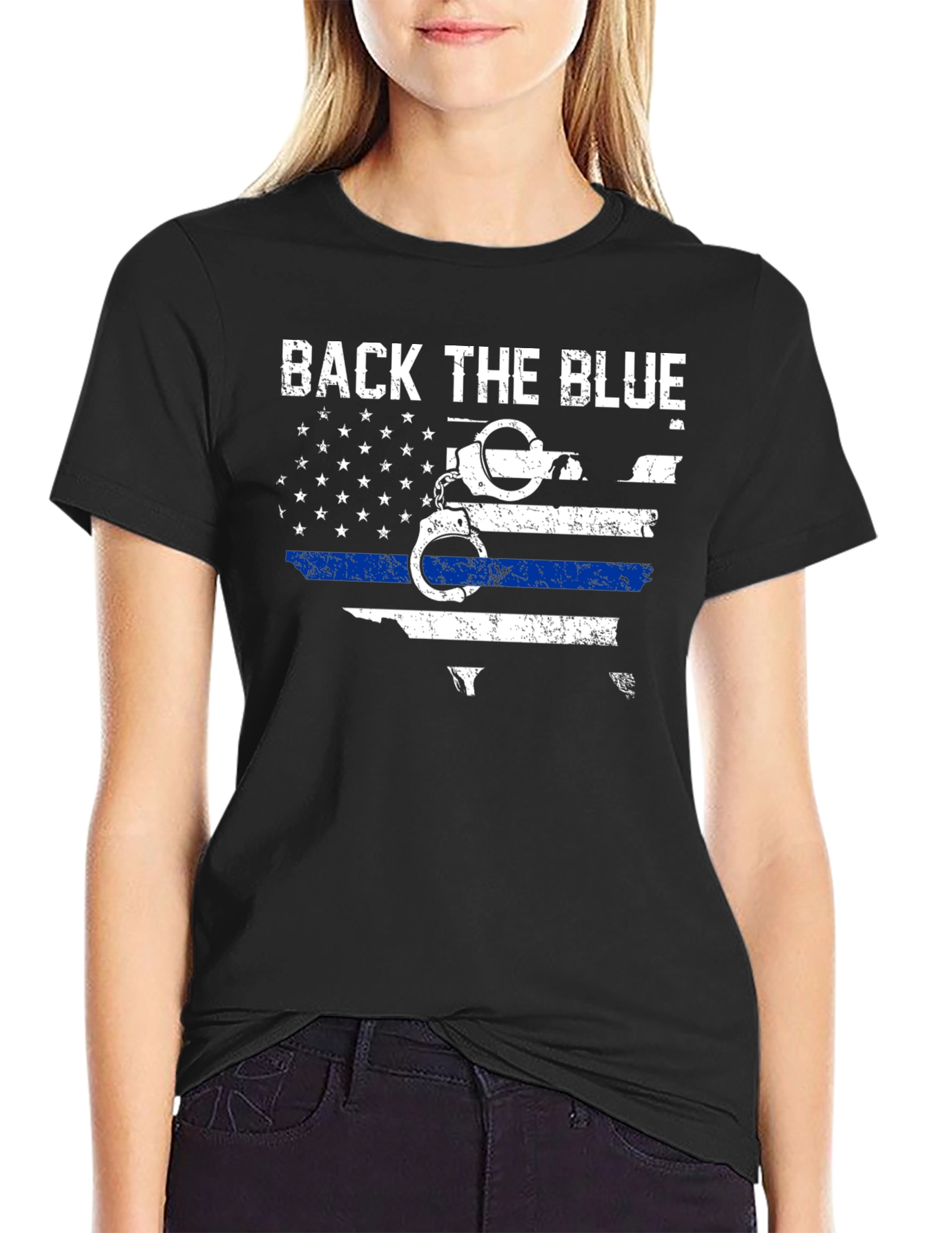 Back The Blue T-Shirt - Police Support Design