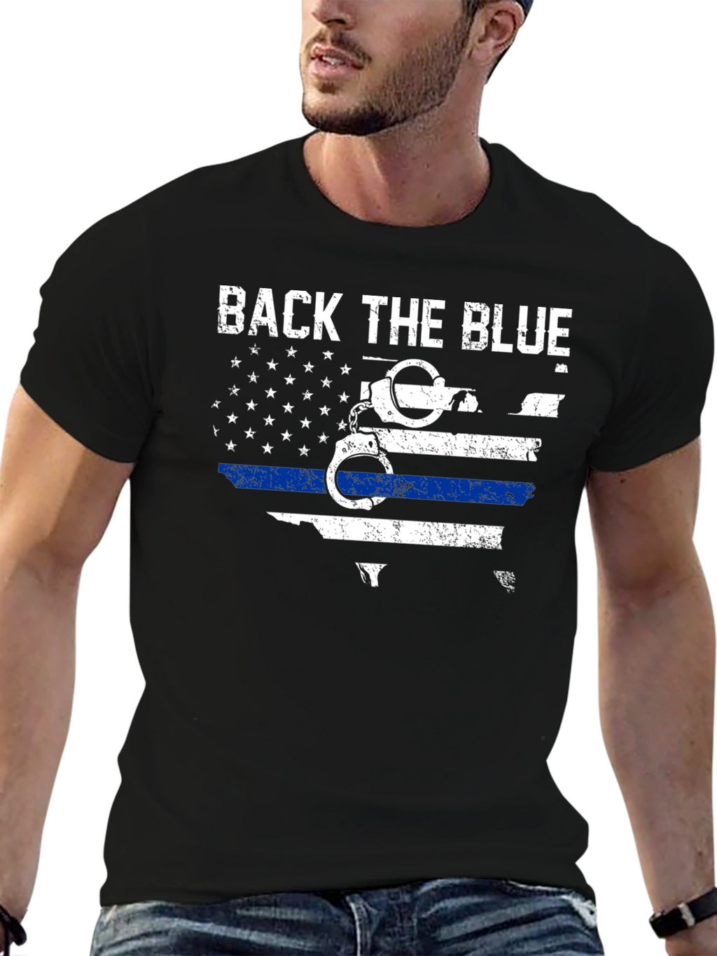 Back The Blue T-Shirt - Police Support Design
