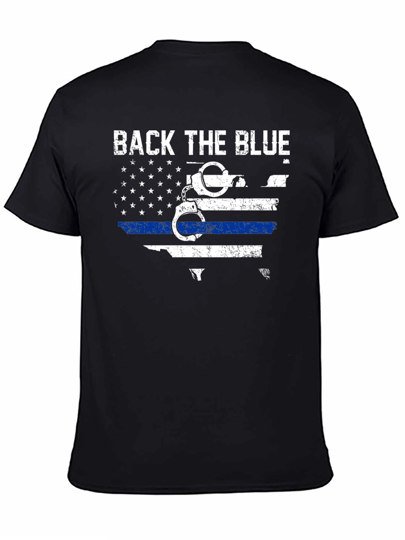 Back The Blue T-Shirt - Police Support Design
