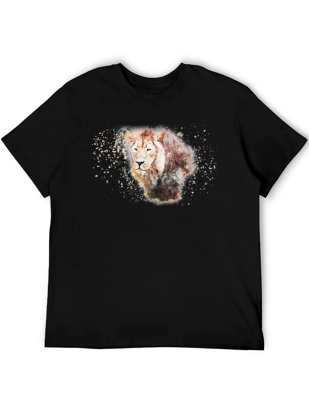 Lion Graphic T-Shirt - Black Cotton Tee