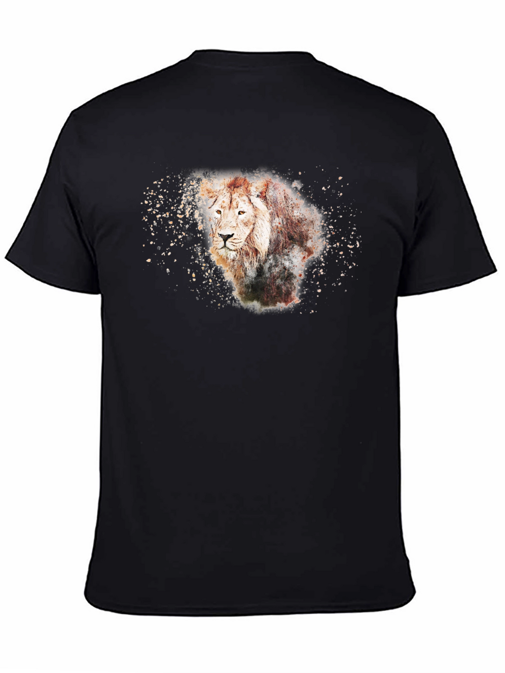 Lion Graphic T-Shirt - Black Cotton Tee