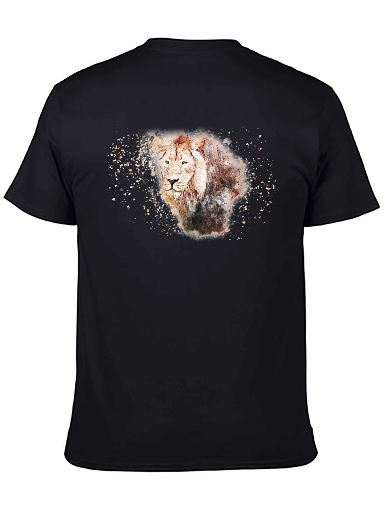 Lion Graphic T-Shirt - Black Cotton Tee