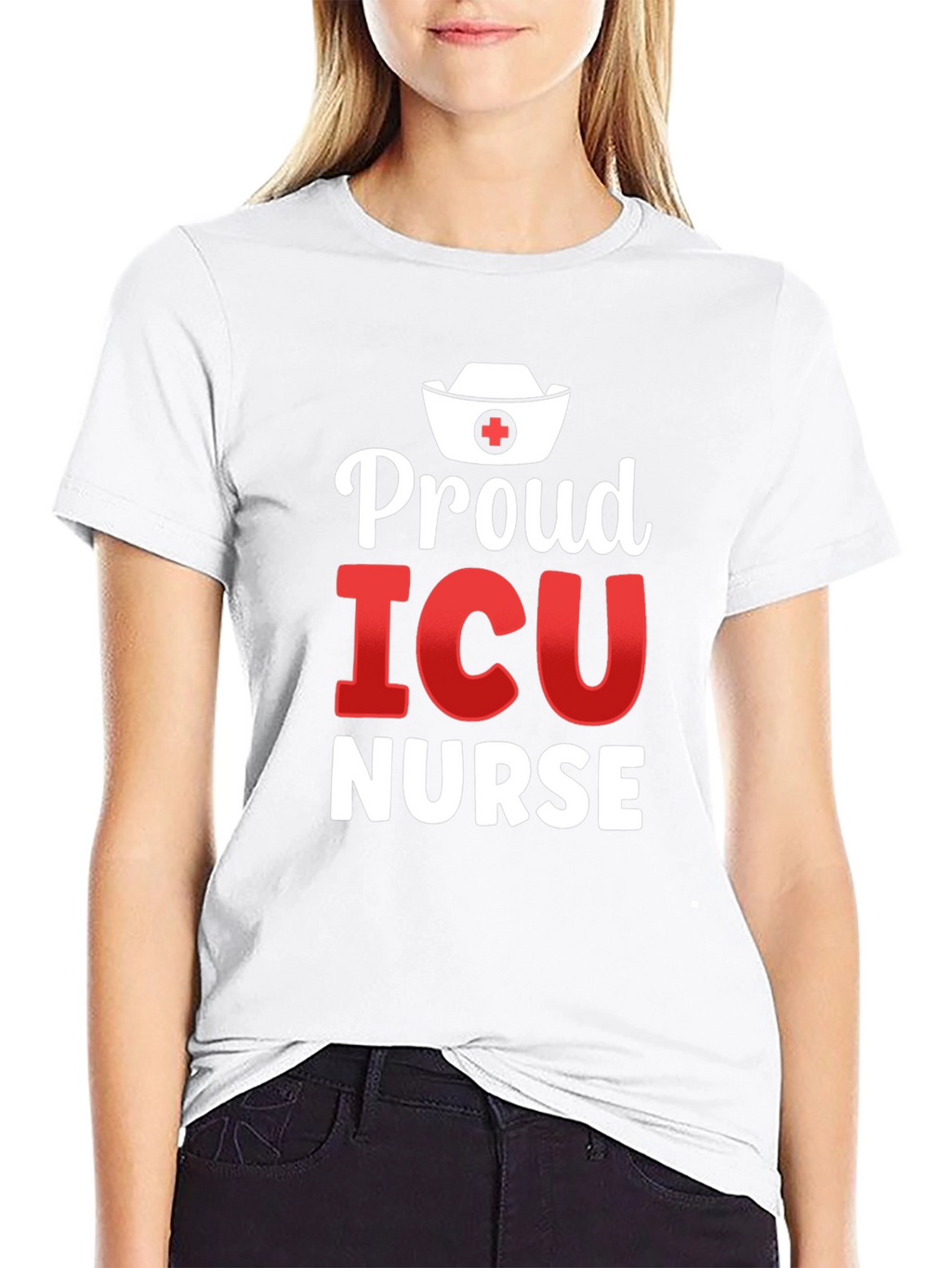 Proud ICU Nurse Graphic T-Shirt - Black