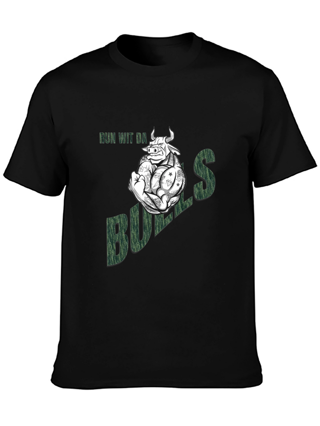 Run Wit Da Bulls T-Shirt - Funny Graphic Tee