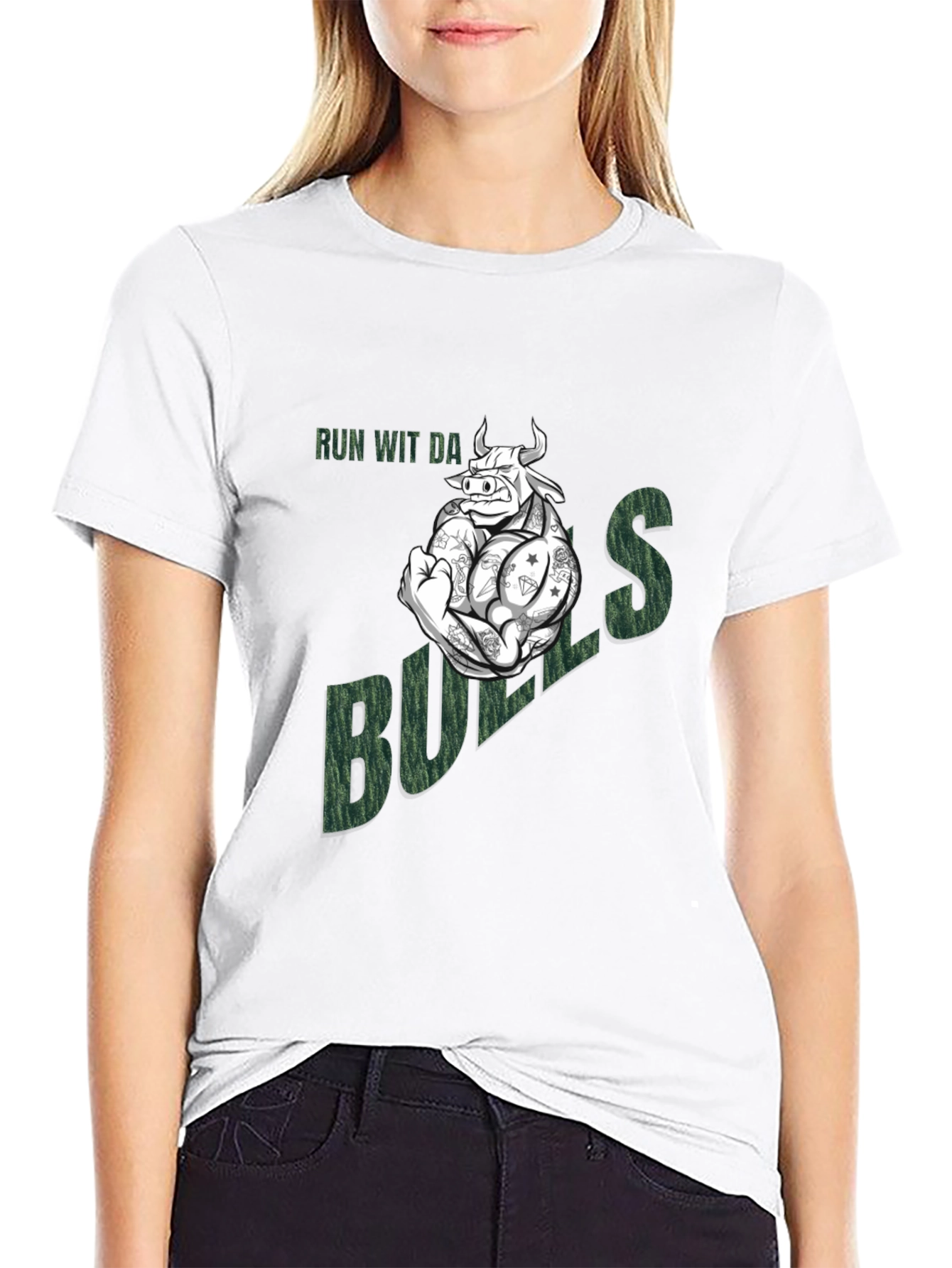 Run Wit Da Bulls T-Shirt - Funny Graphic Tee