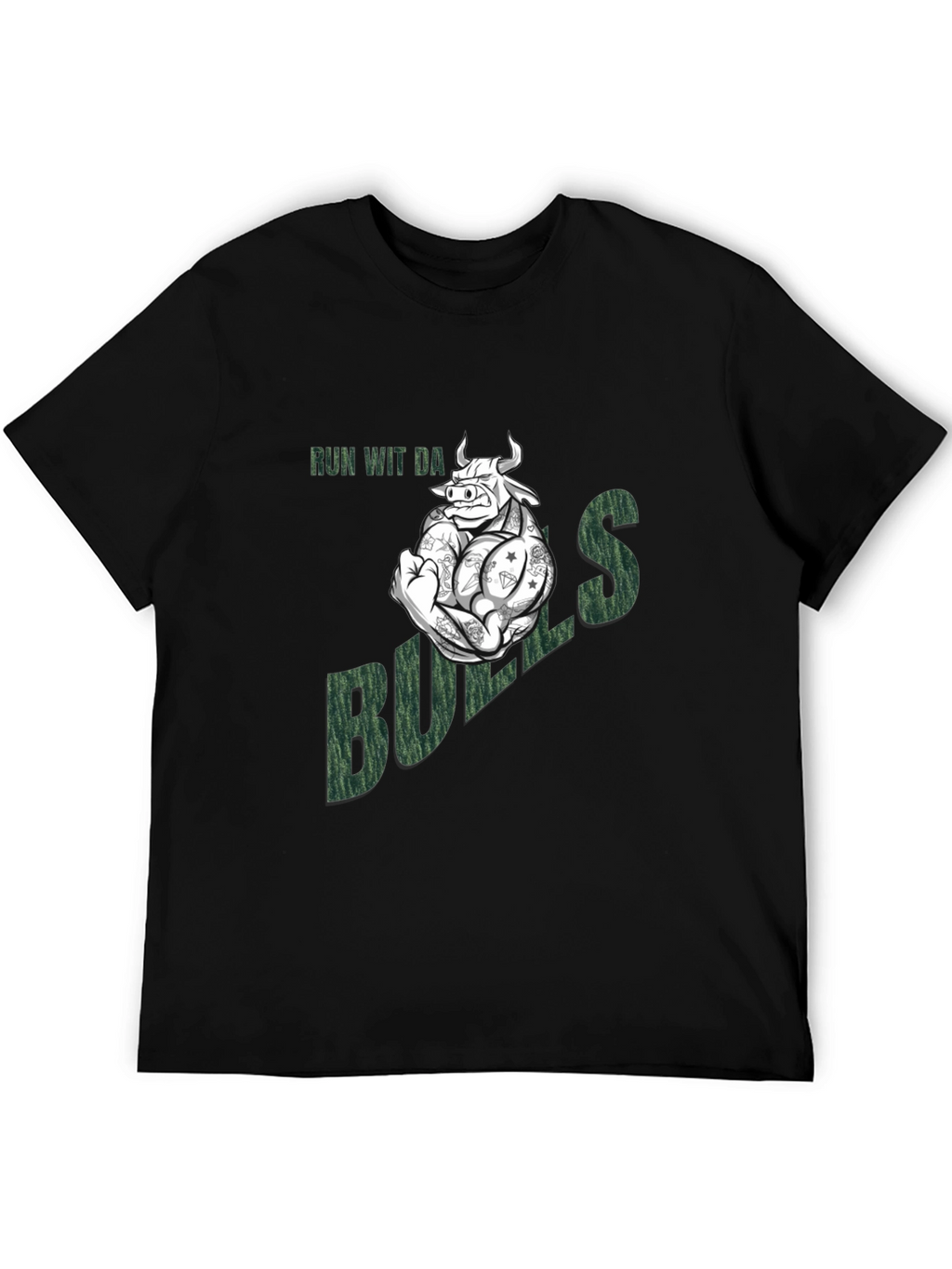 Run Wit Da Bulls T-Shirt - Funny Graphic Tee